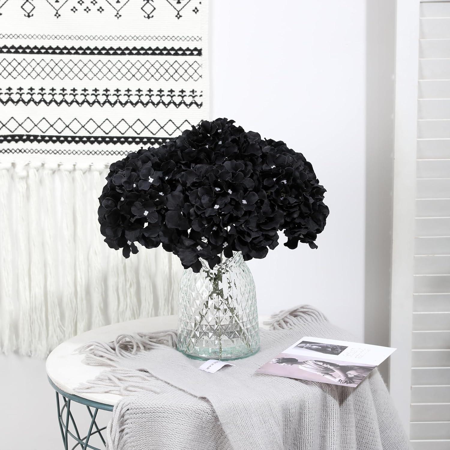 TITOUMI Hydrangea Silk Flowers Heads Blush Pack of 10 Full Hydrangea Flowers Artificial with Stems for Wedding Home Party Shop Baby Shower Décor