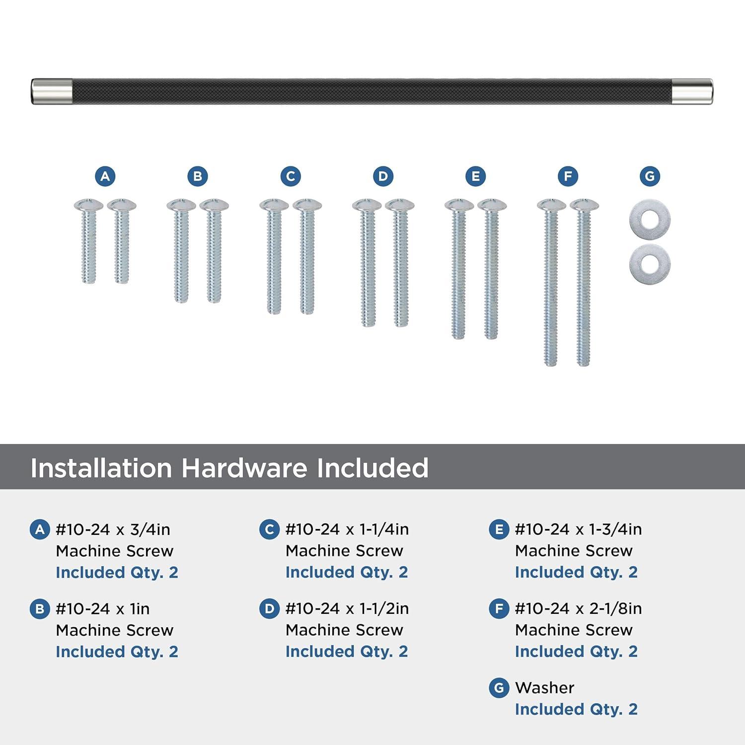 Amerock Esquire 18 inch (457mm) Center-to-Center Polished Nickel/Black Bronze Appliance Pull