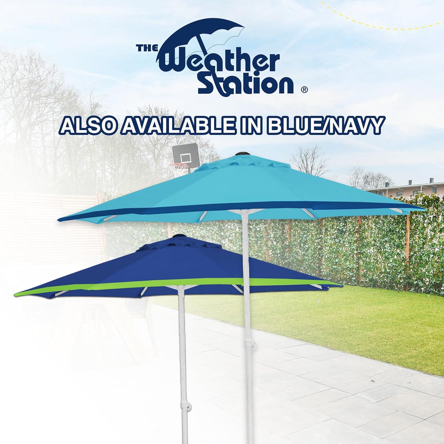 7ft All-In-One Beach Umbrella with UV Protection