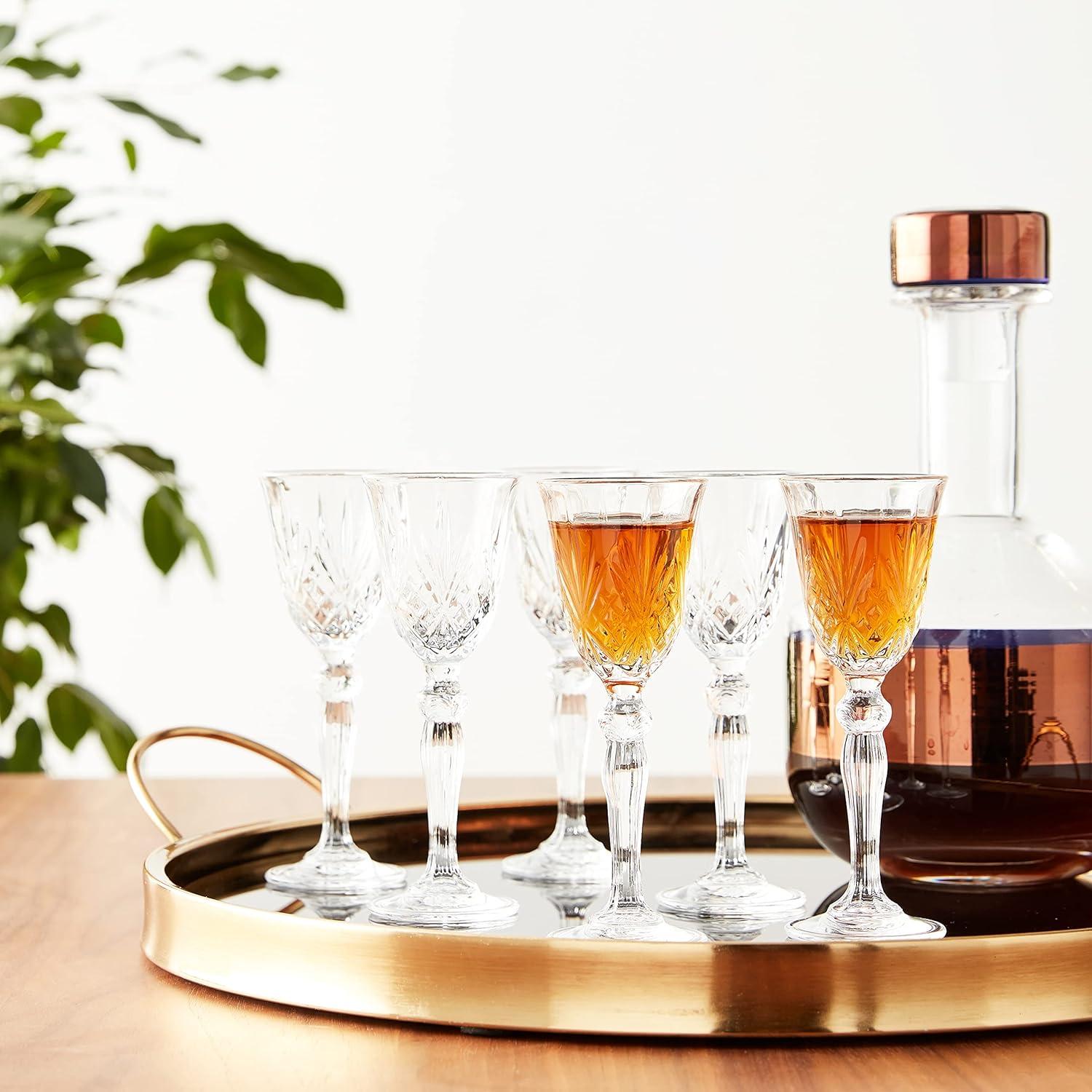 Lorren Home Trends Melodia Crystal Wine Glass set of 6