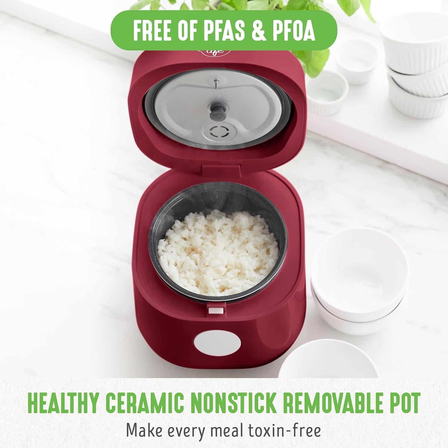 GreenLife Rice Cooker | Red