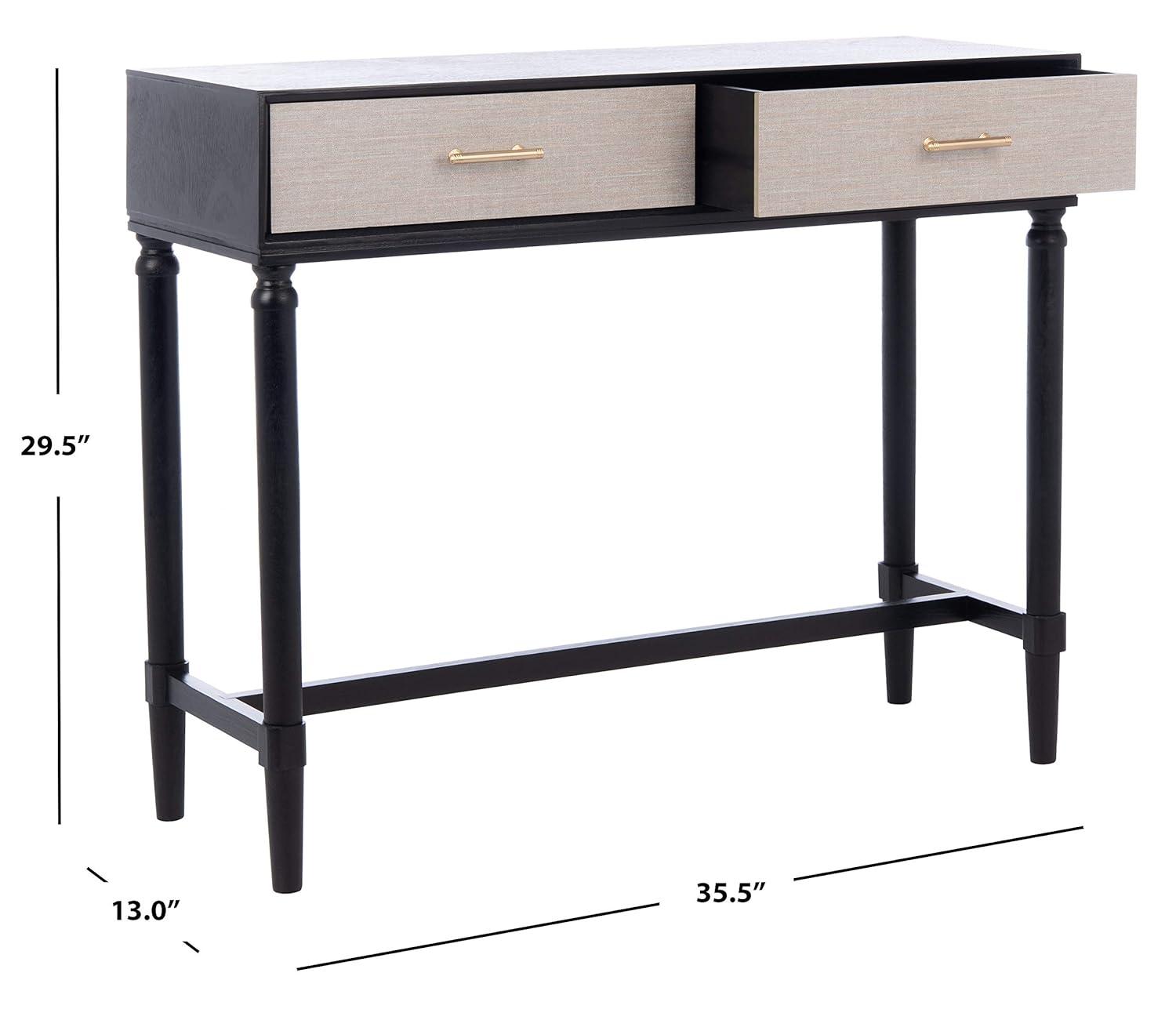 Estella 2 Drawer Console Table - CNS5731B - Black - Safavieh