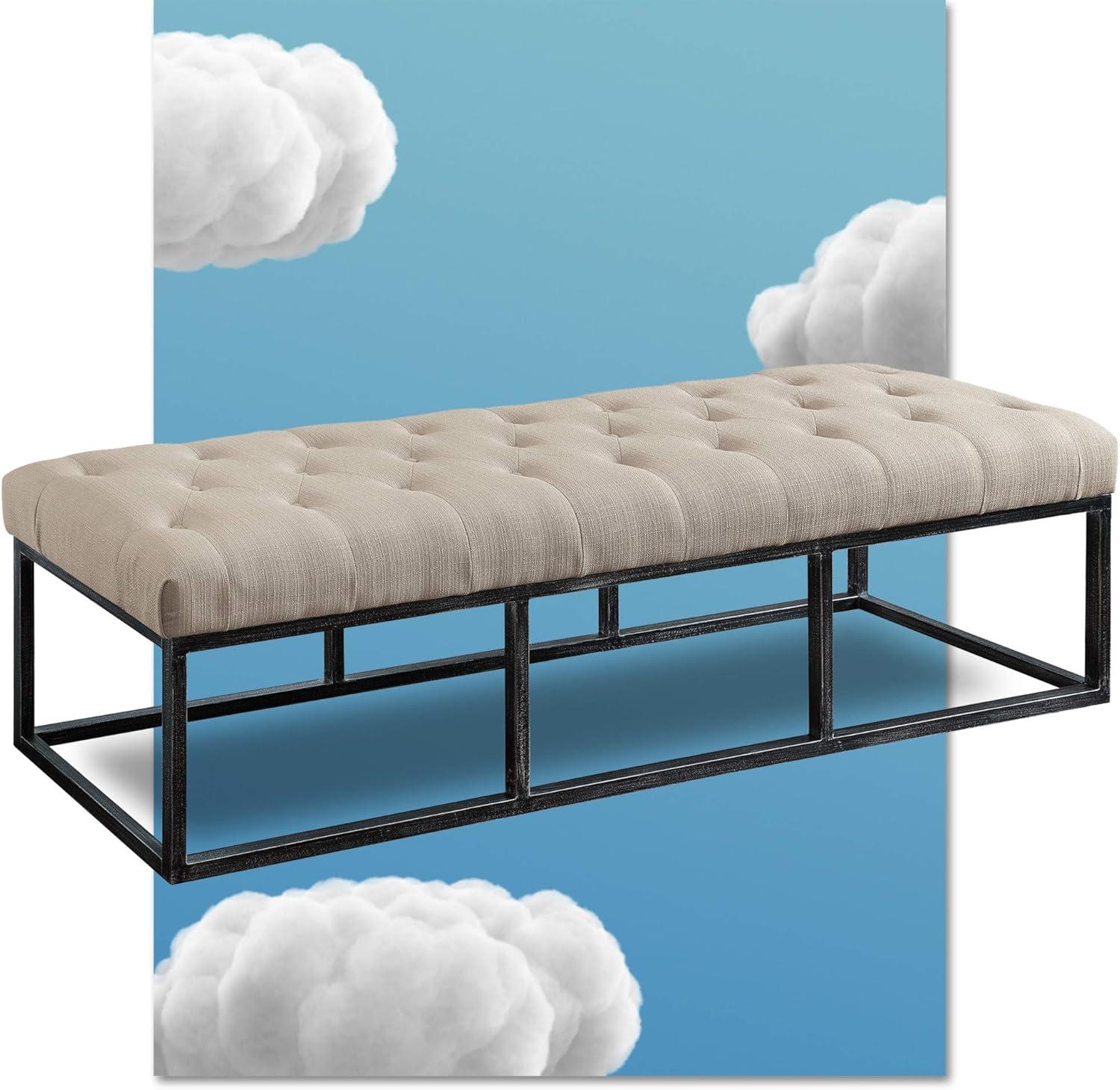 Claire Microfiber / Microsuede Upholstered Bench