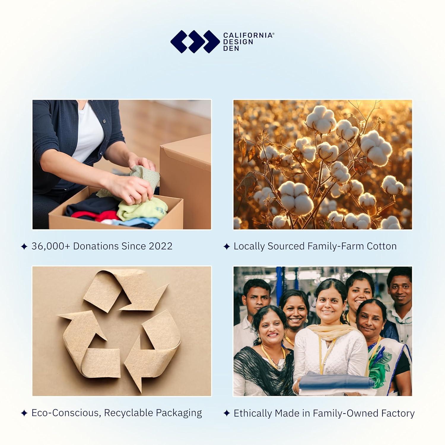 Flat Sheet Only, 400 Thread Count 100% Cotton Sateen, Soft & Durable by California Design Den - Light Gray, King