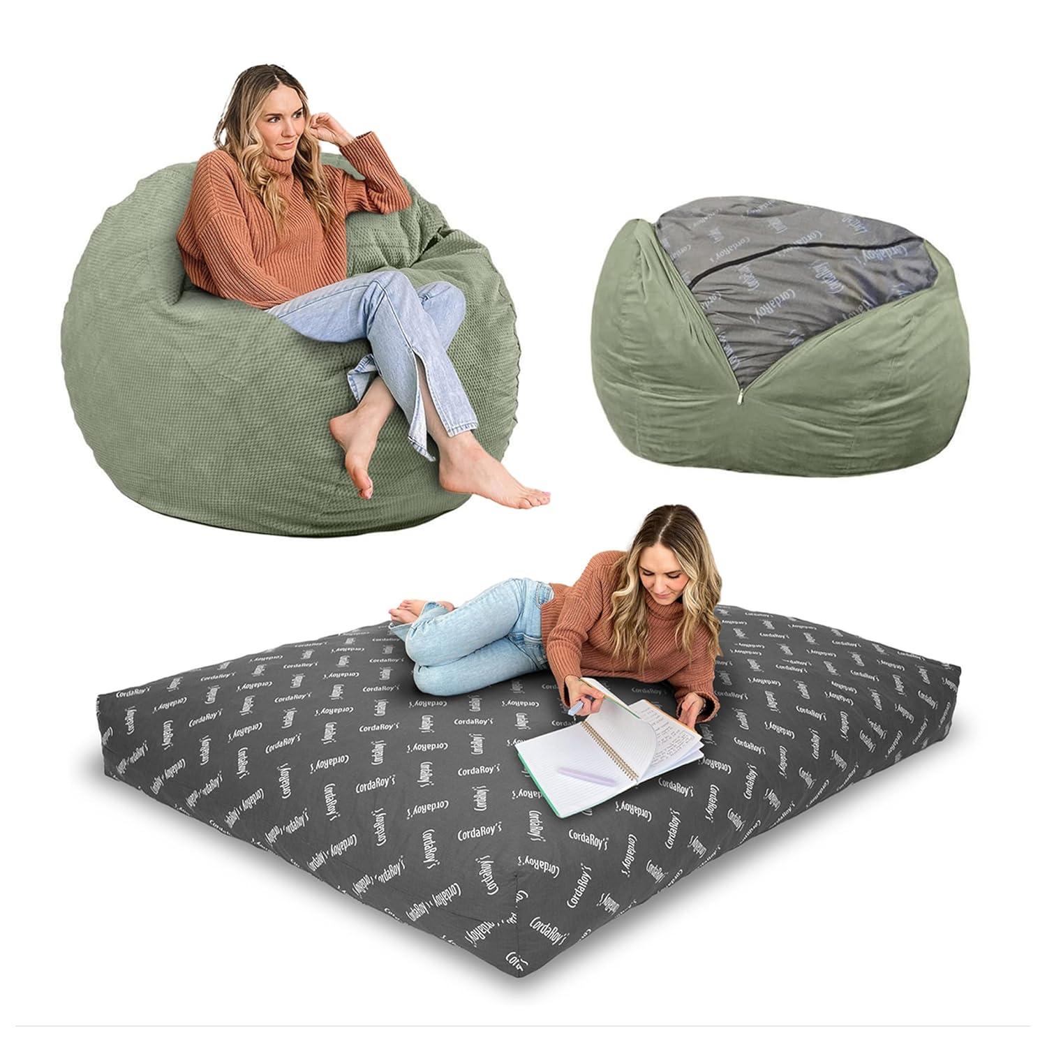 CordaRoy's CordaRoy's Chenille Convertible Bean Bag Chair
