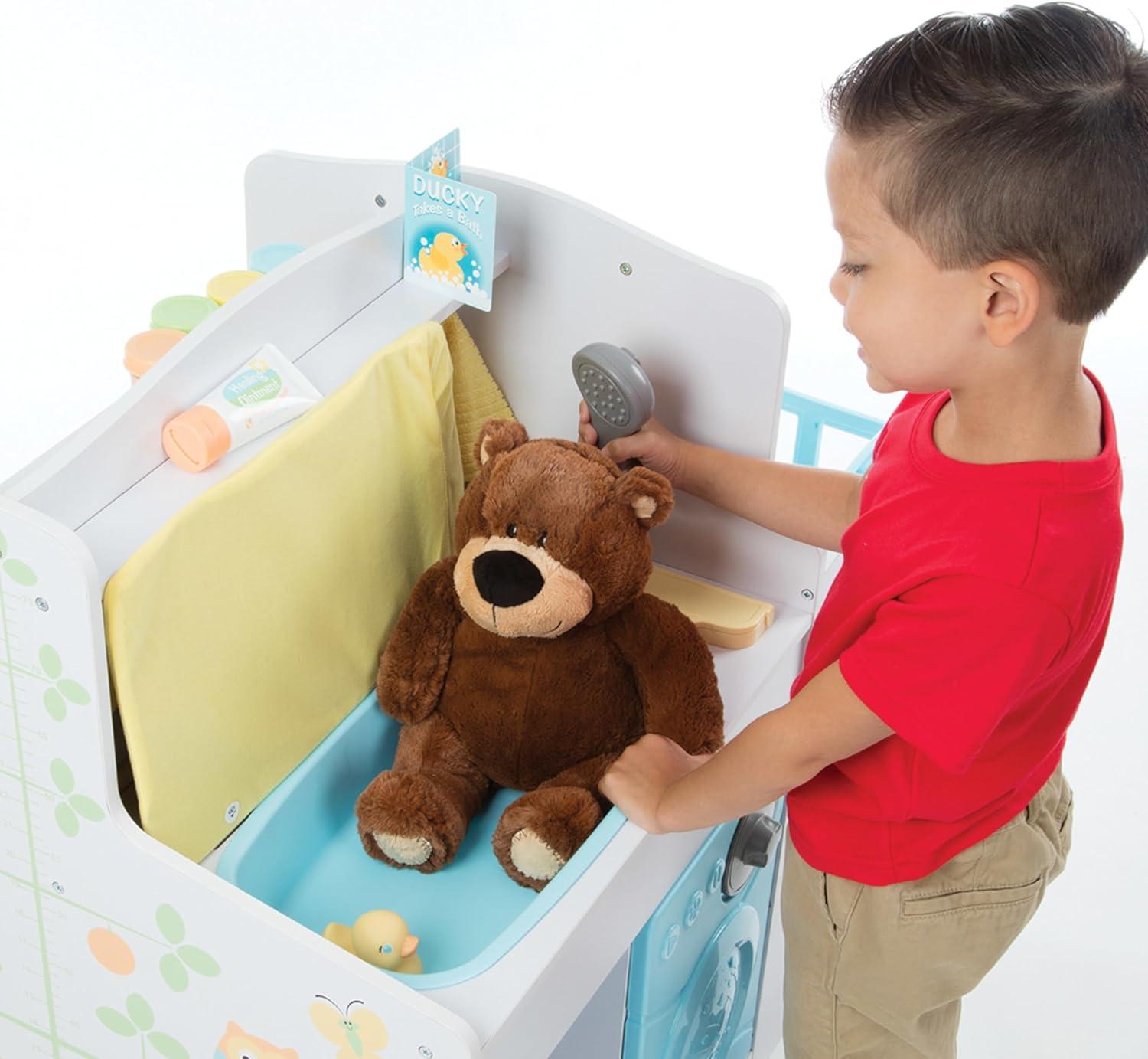 Melissa & Doug Mine to Love Baby Care Activity Center for Dolls - Kitchen, Nursery, Bathing-Changing