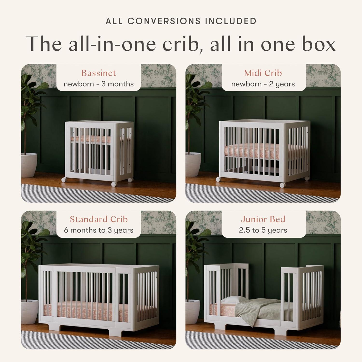 Yuzu 8-In-1 Convertible Crib With All-Stages Conversion Kits