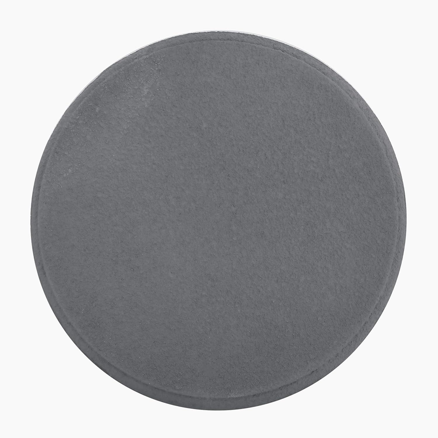 Evans 18" Minimalist Modern 3-Legged Drum Accent Table, Gray Frosted - JONATHAN Y