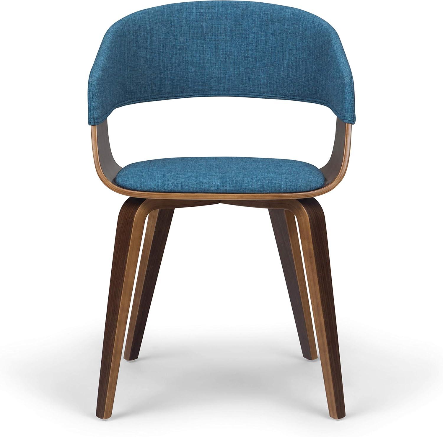 Simpli Home Lowell Contemporary Solid Wood Dining Chair in Blue