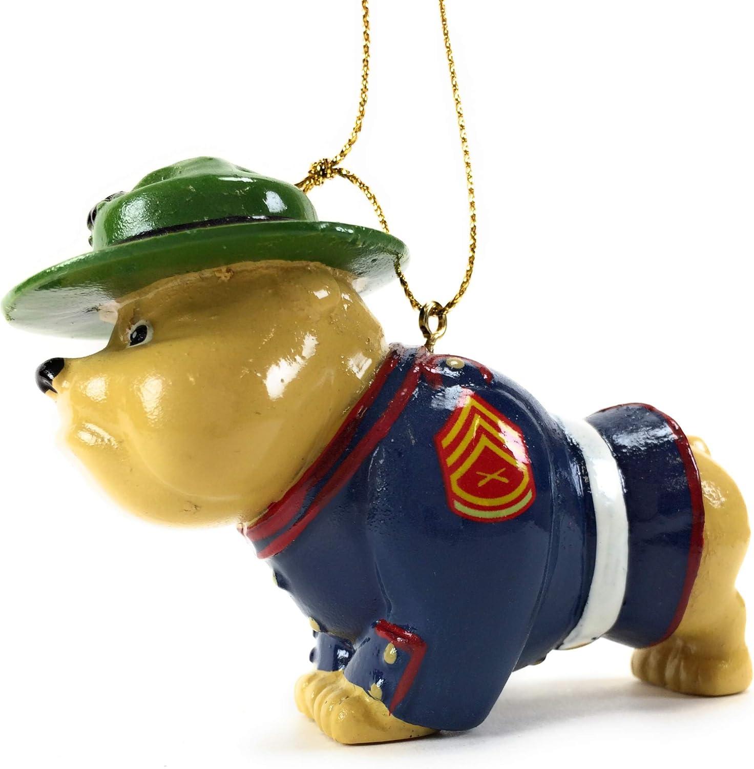 Kurt Adler U.S. Marine Corps Resin Bulldog Ornament