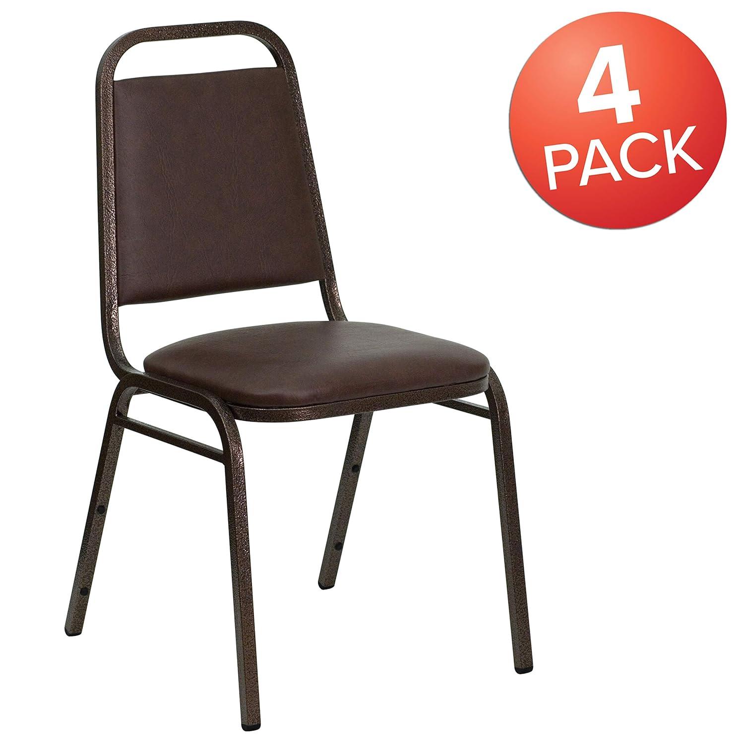 Flash Furniture Amaya Trapezoidal Stacking Banquet Chairs (Set of 4)