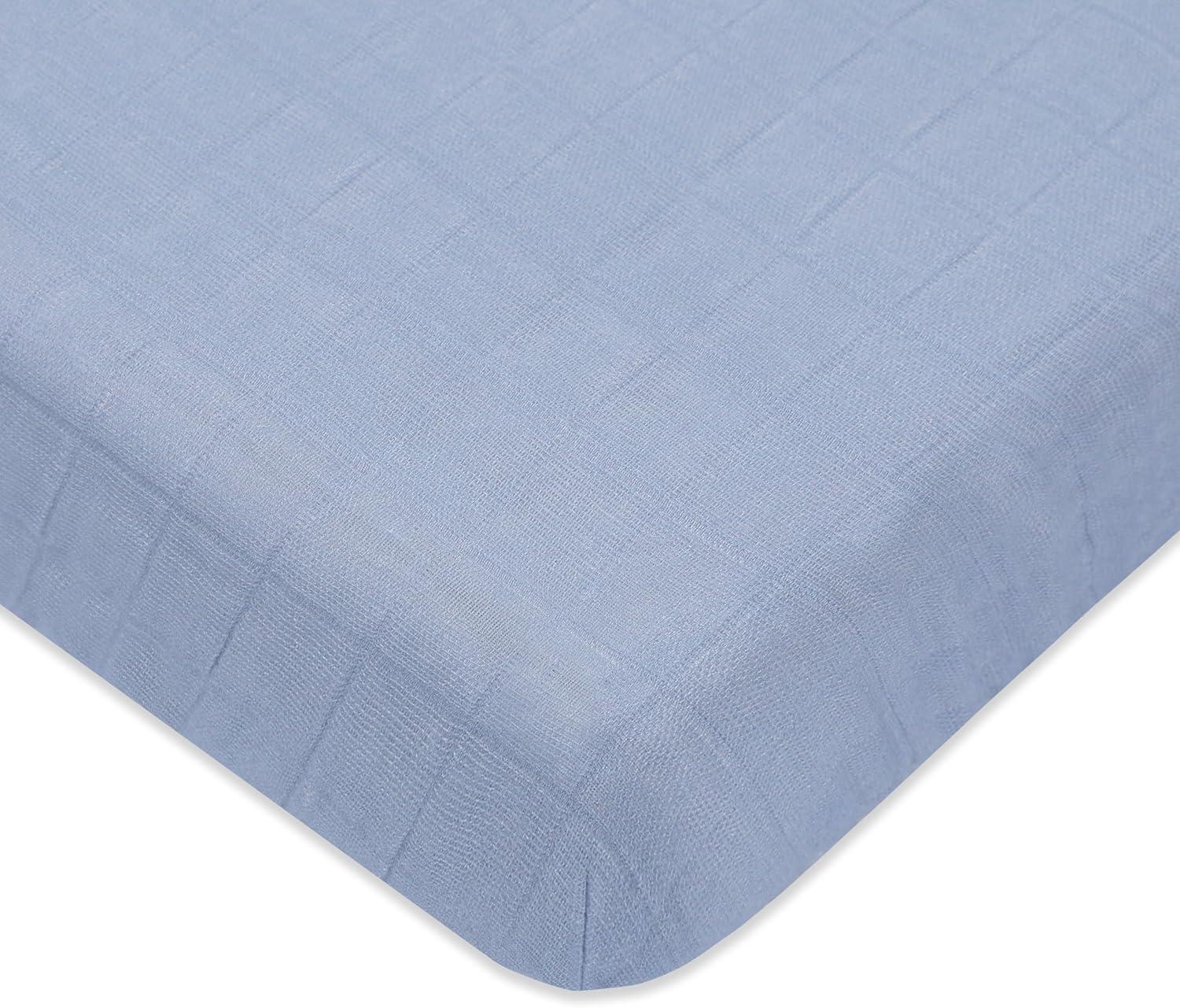 Dewdrop Muslin Mini Crib Sheet