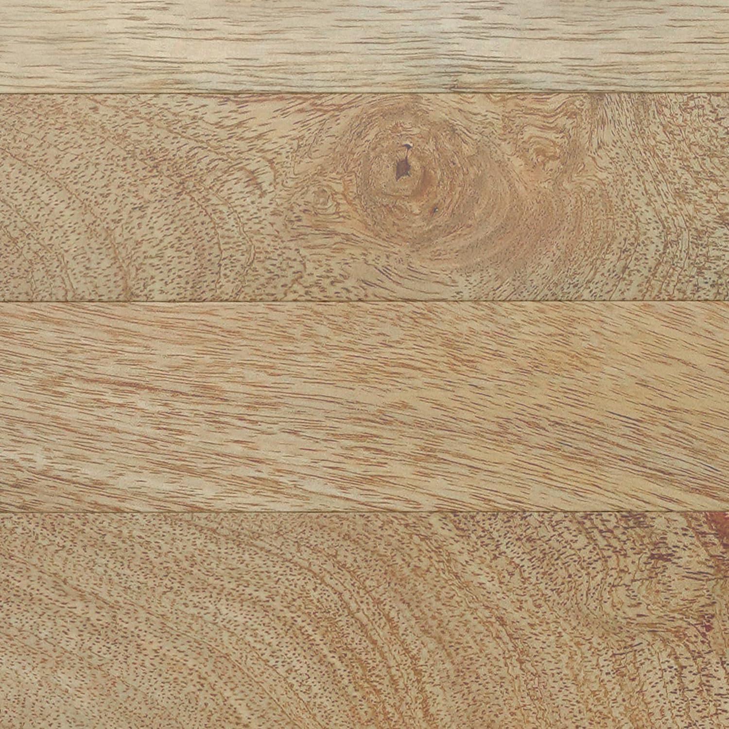 Simpli Home Millbury 36"W Solid Mango Wood Contemporary Round Drum Coffee Table, Fully Assembled