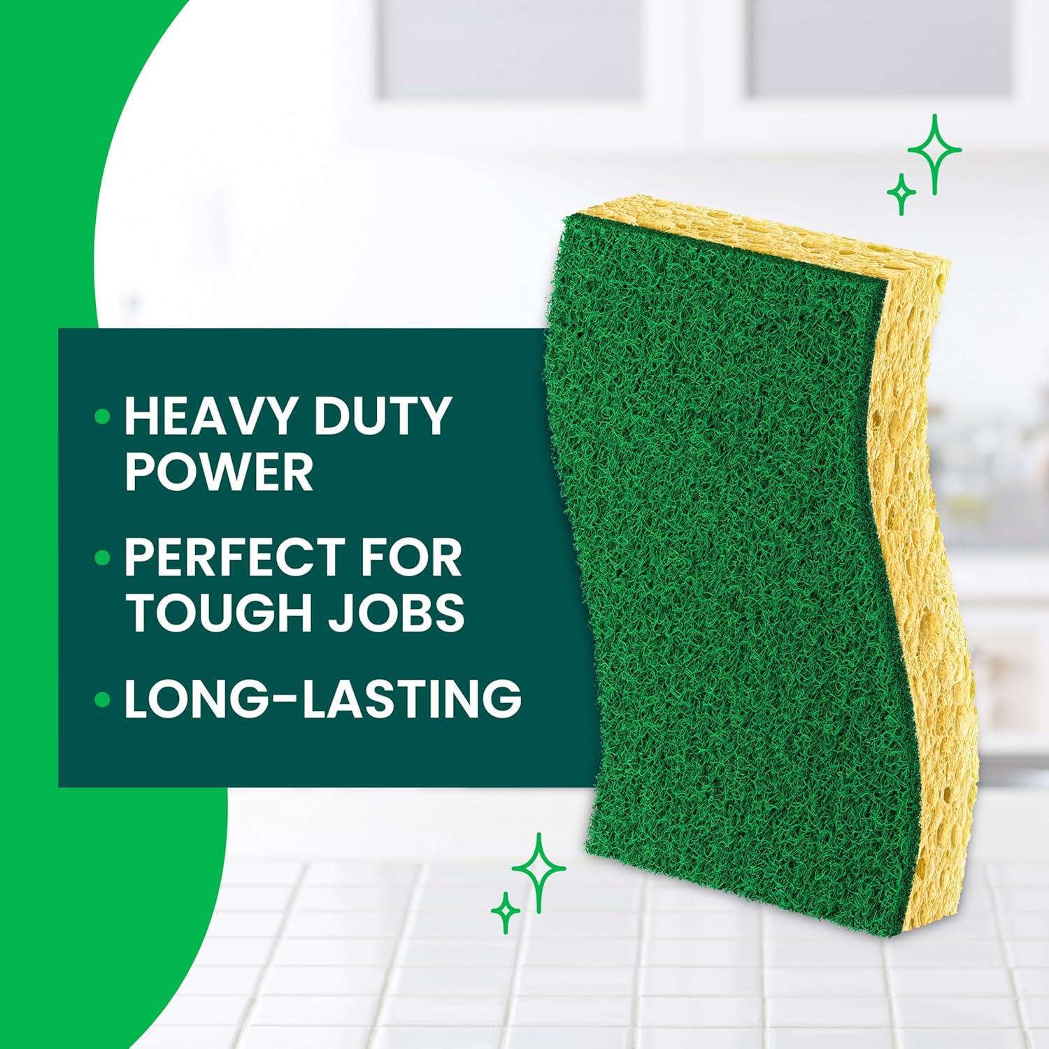 Scotch-Brite Heavy Duty Scrub Sponge Green/Yellow 3/Pack (HD-3) 517899