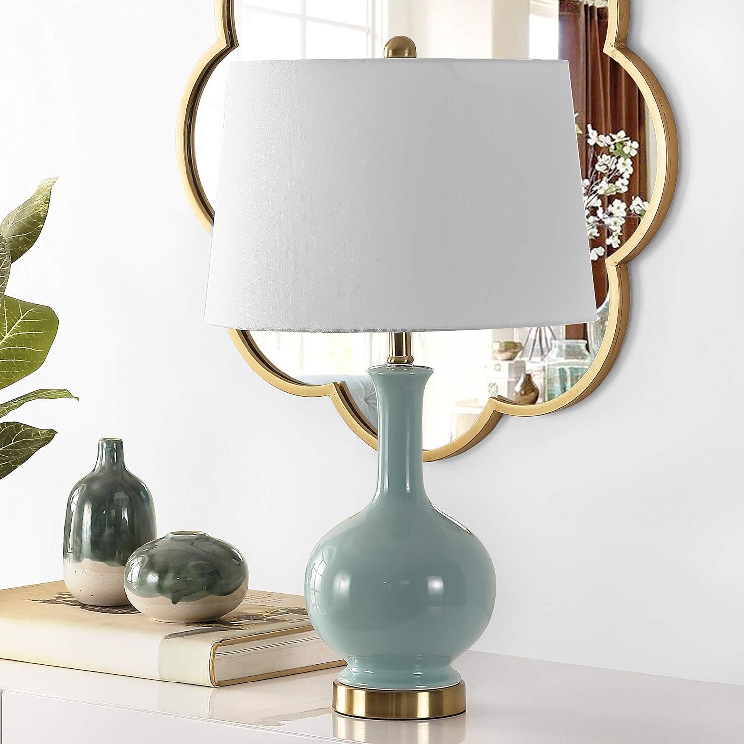 Bowie Ceramic Table Lamp - Robins Egg Blue - Safavieh.