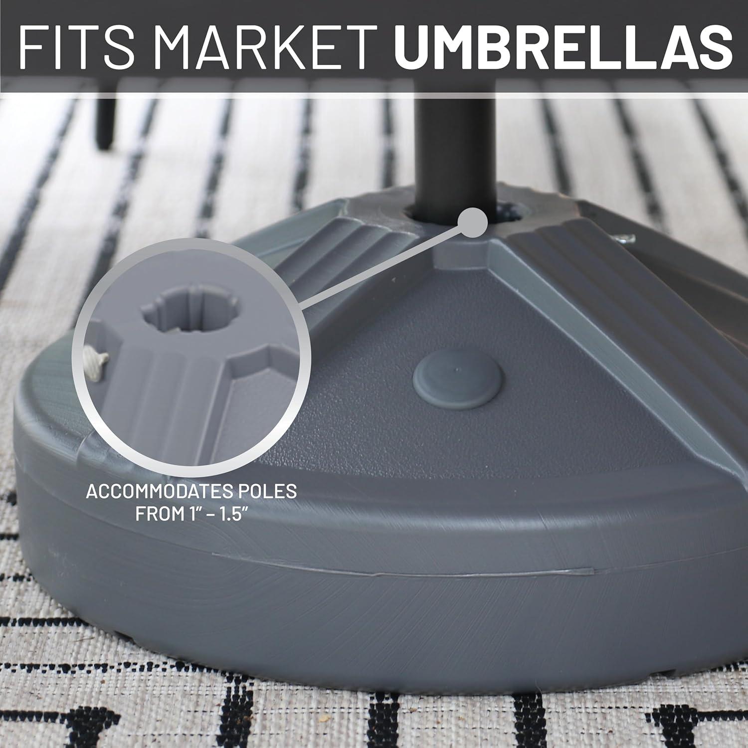 US Weight Fillable Umbrella Base Designed to be Used With a Patio Table (Grey)