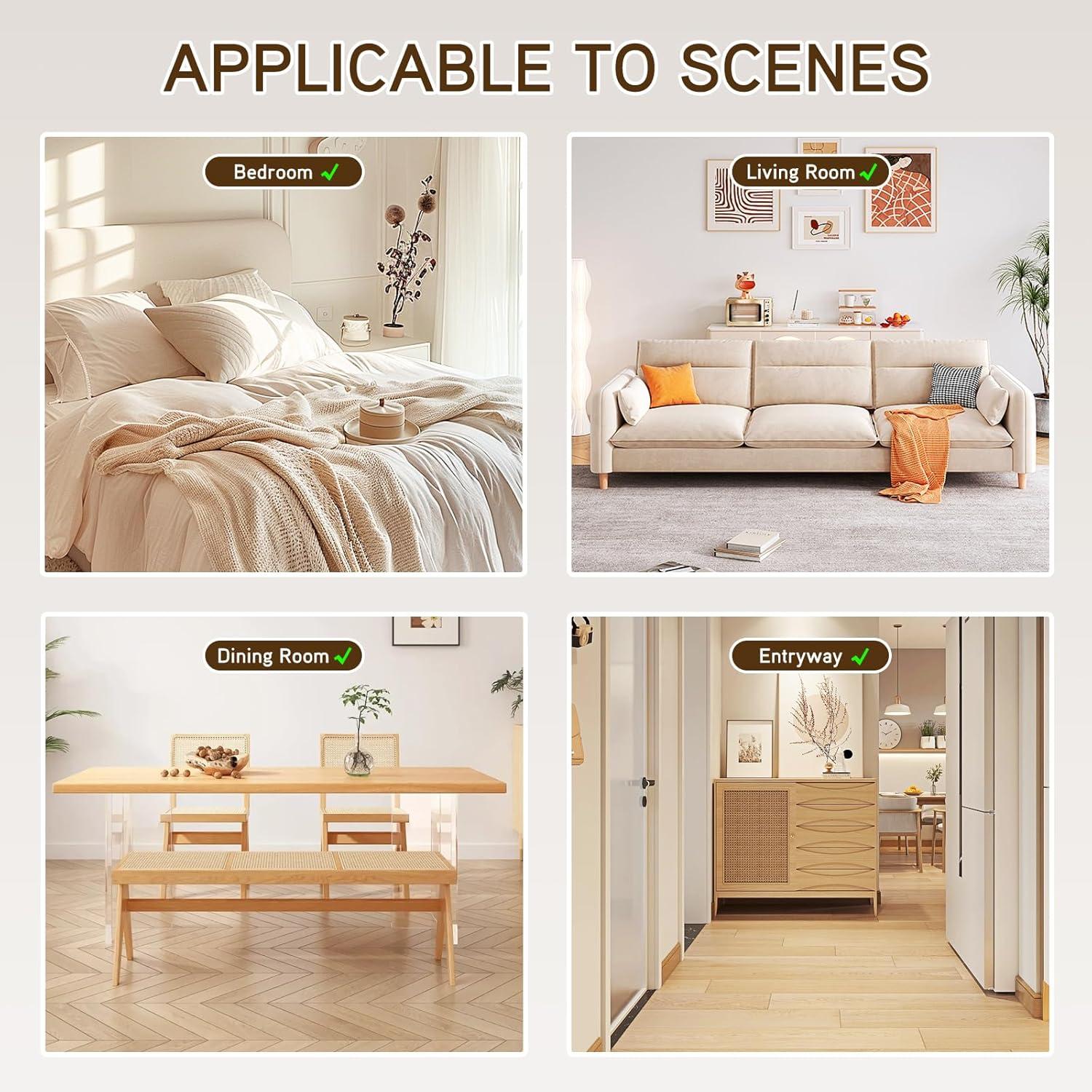 Furniliving Velvet Ottoman Bench  Modern Upholstered Bench  Indoor Entryway  Bench,  Pink