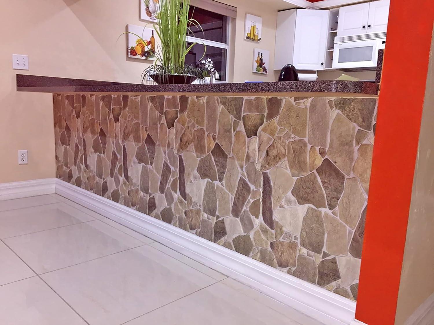 Adarrion Retro-Art 3D Wall Panels | Wild Stone | 38.7" x 25" | 33.59 sq.ft