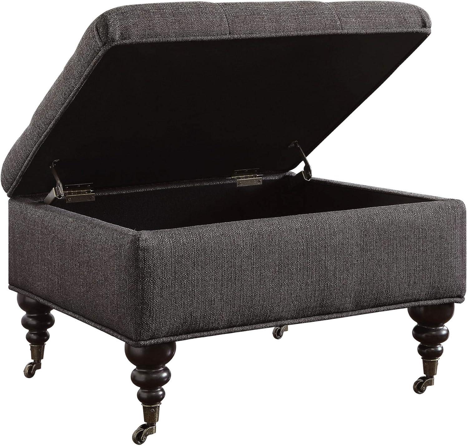 Abbot Square Tufted Ottoman with Storage and Casters - Serta