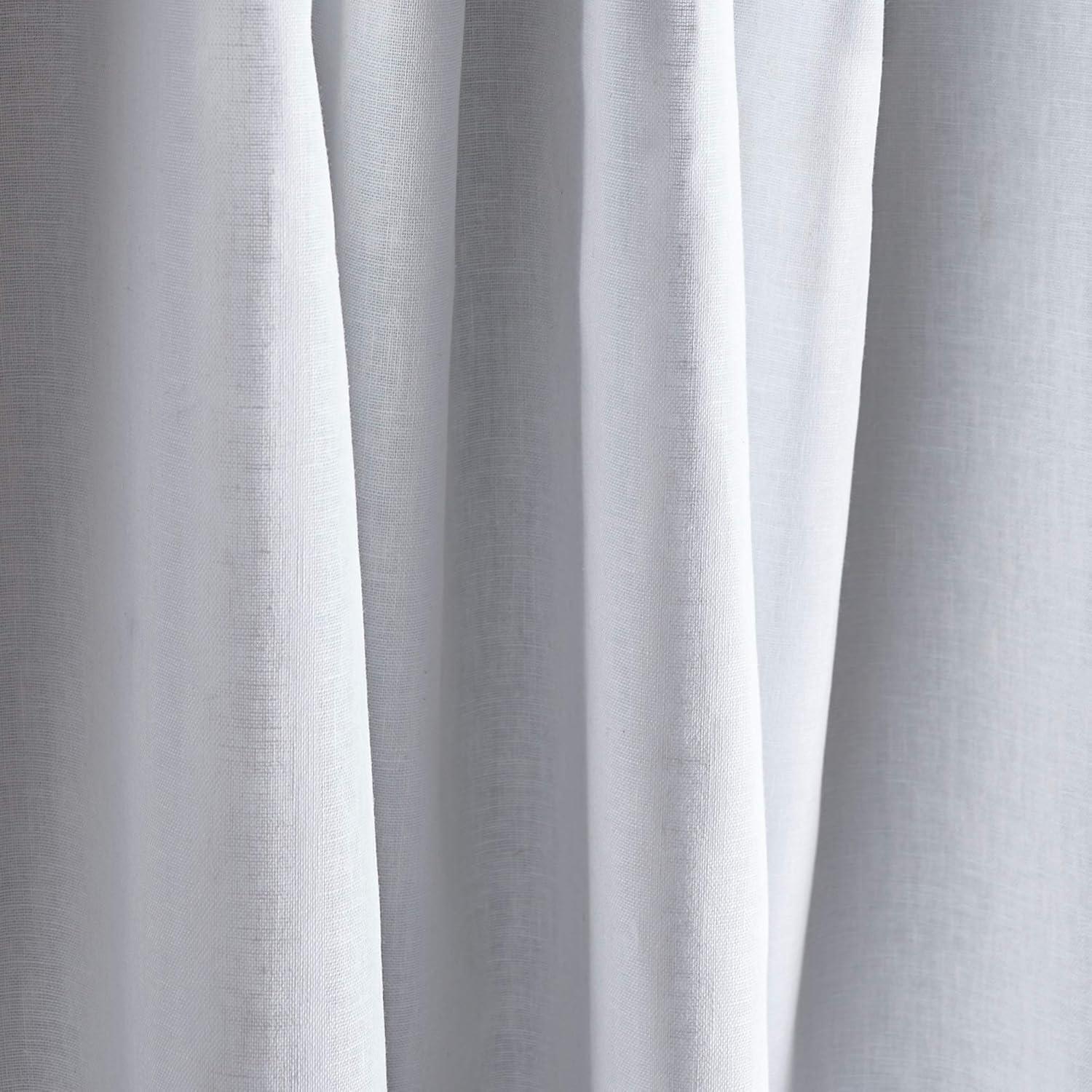 Martha Stewart Lido Cotton Blend Blackout Curtain Panel Pair White