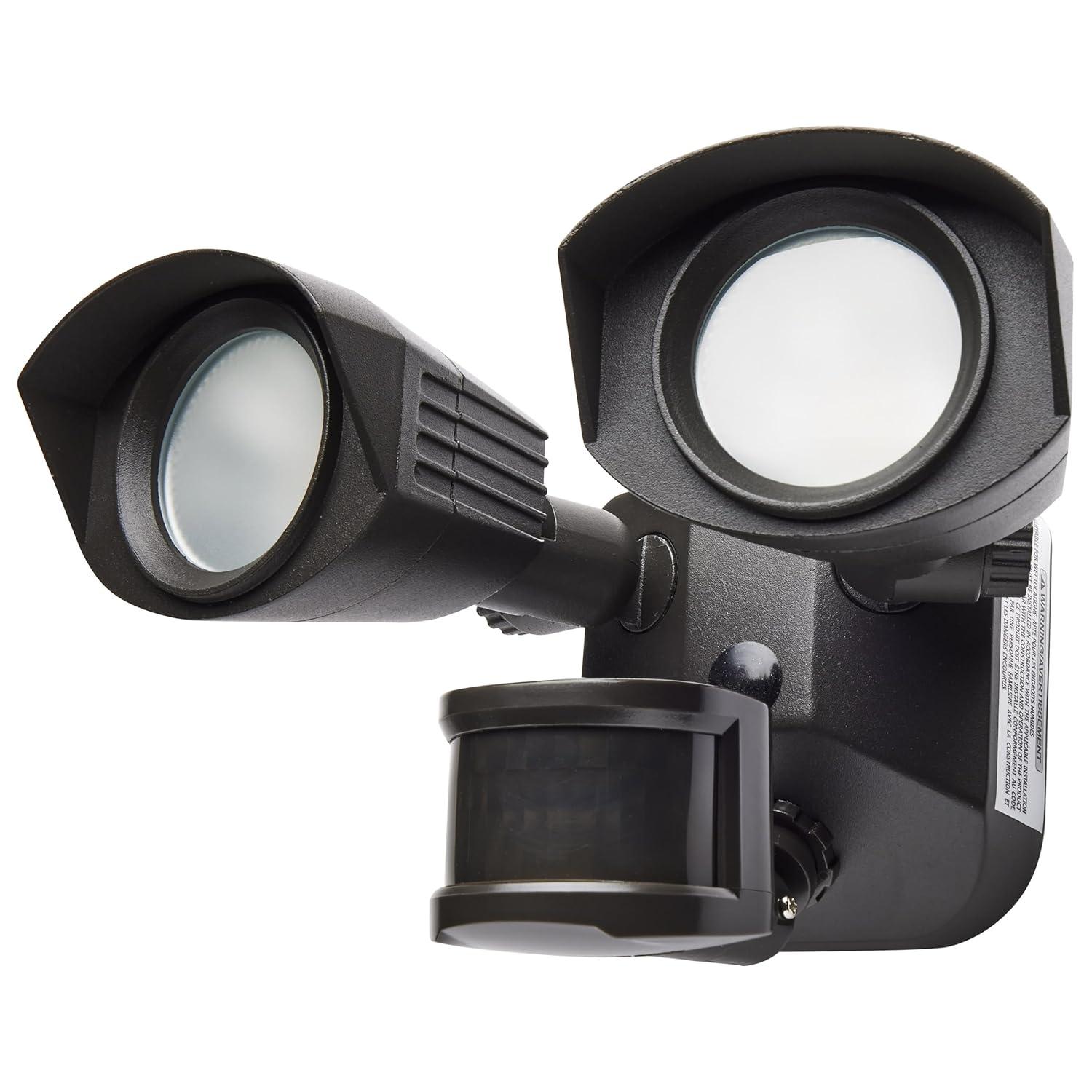 65/219-Nuvo Lighting-40W 4000K 2 LED Outdoor Dual Head Security Light with Motion Sensor in Utility Style-4.16 Inches Wide by 4.13 Inches High-Bronze