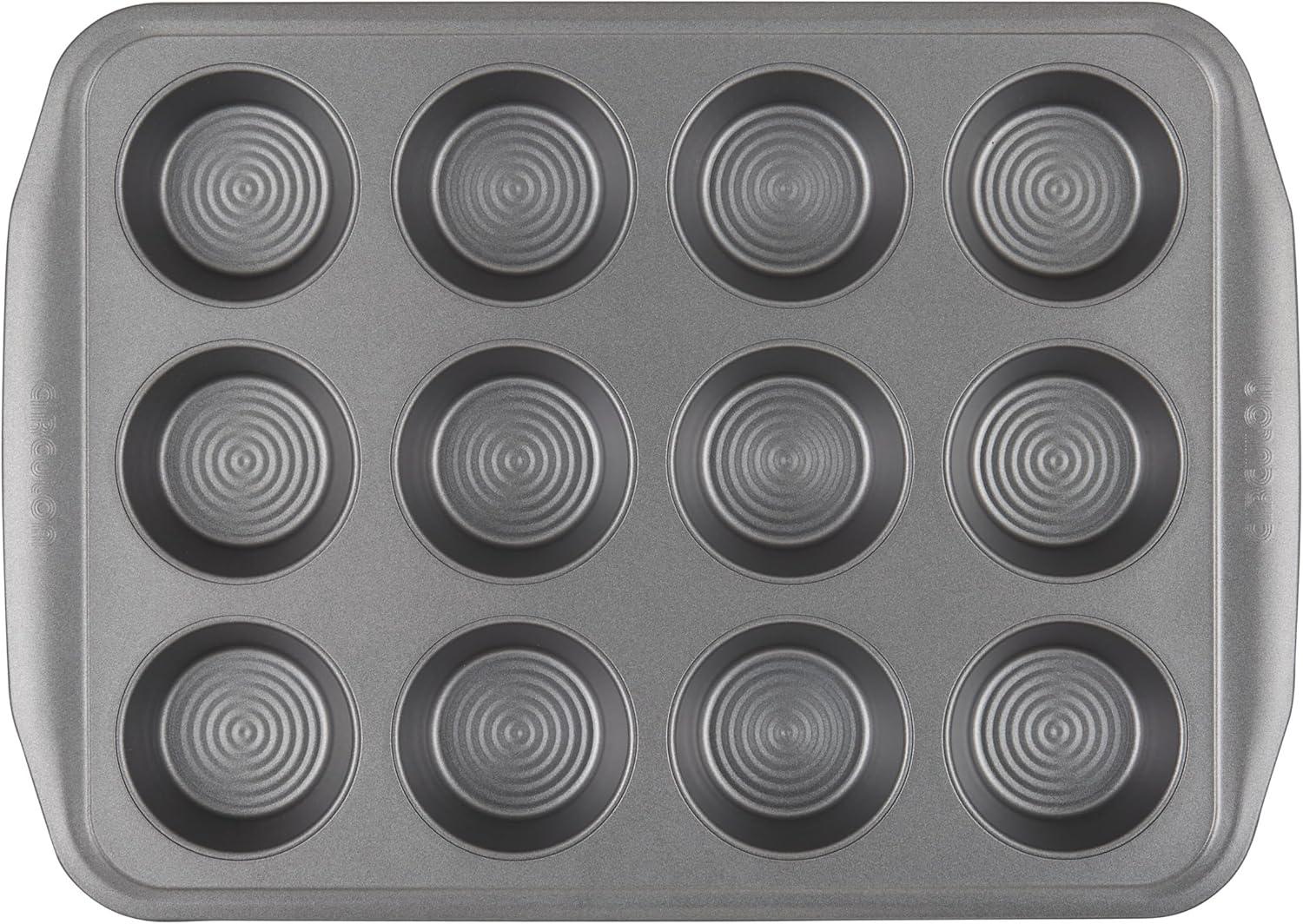 Circulon 12 Cup Muffin Pan Gray