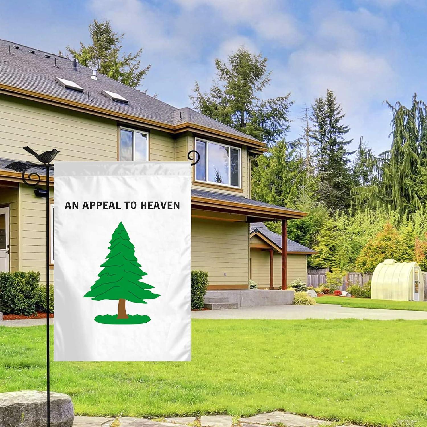 White and Green Patriotic Polyester Garden Flag 12x18 Inch