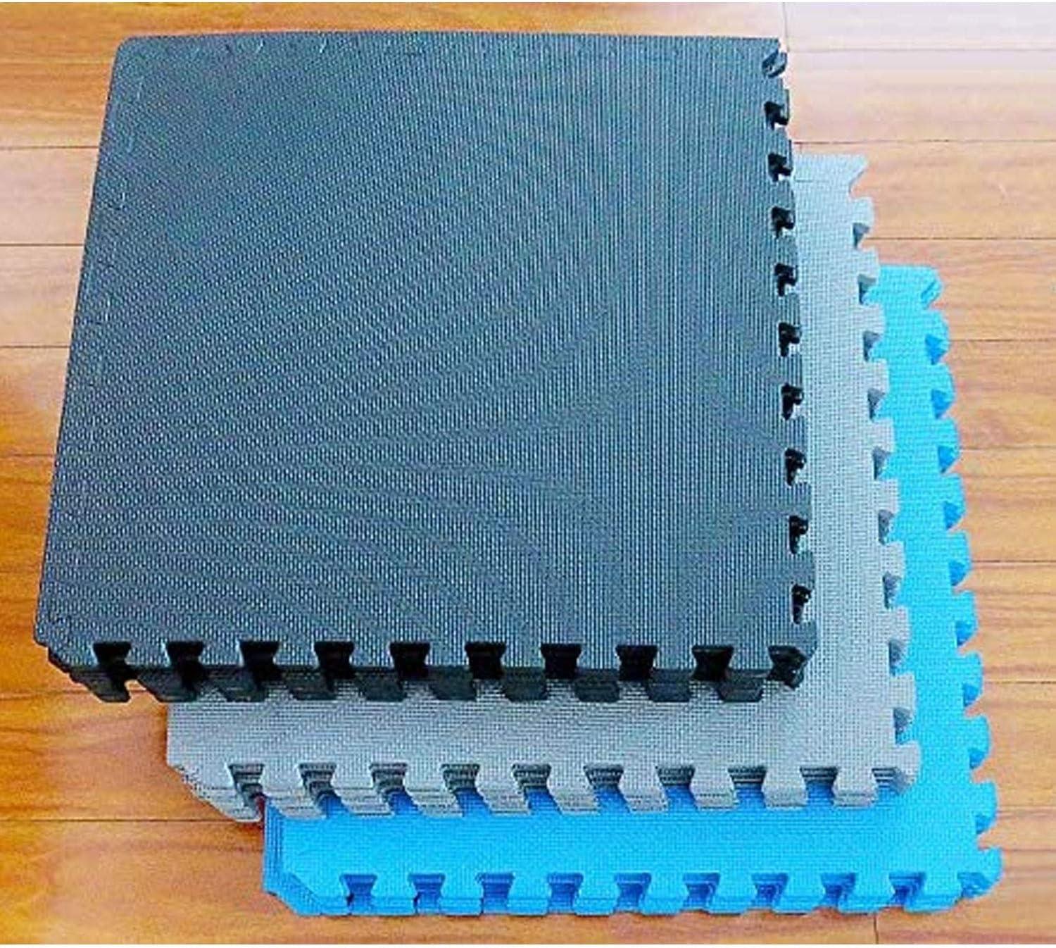 BalanceFrom Fitness 24 Square Foot Interlocking Extra Thick 1/2 Inch High Density Nonslip Exercise Mat Tiles with 6 24 x 24 Inch Pieces, Gray
