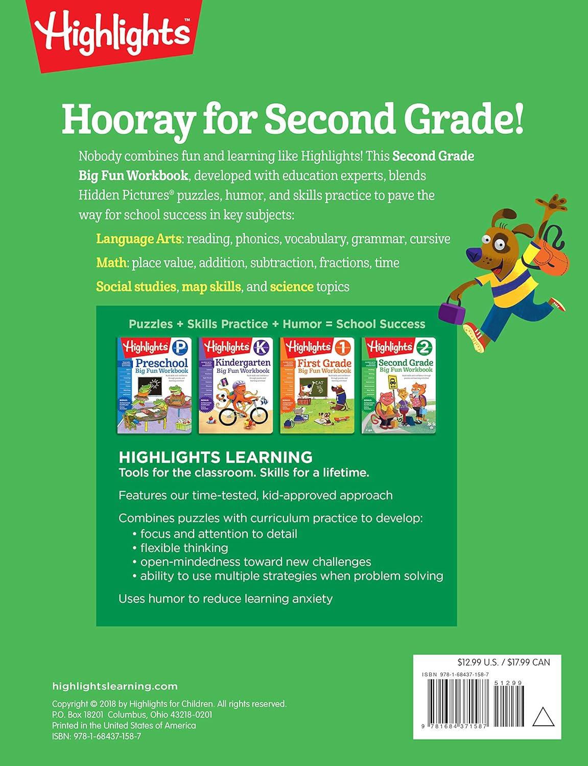 Second Grade Big Fun Workbook - (Highlights Big Fun Workbooks) (Paperback)