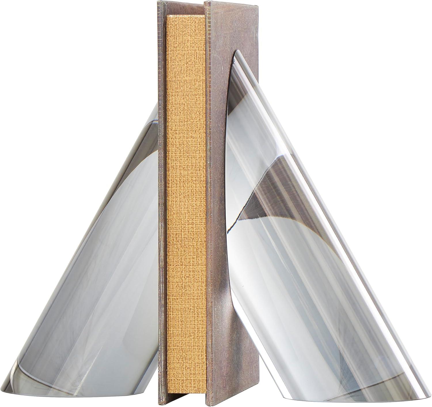 Glass Pyramid Shaped Non-skid Bookends