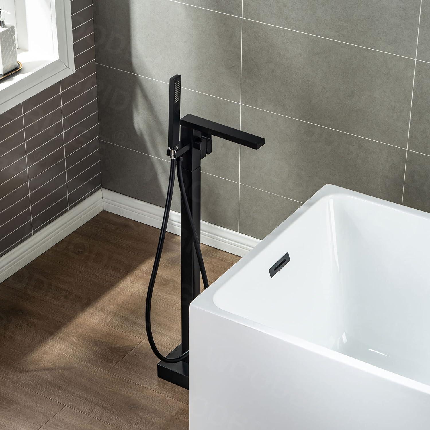 Aether Floor Clawfoot Tub Faucet with Diverter