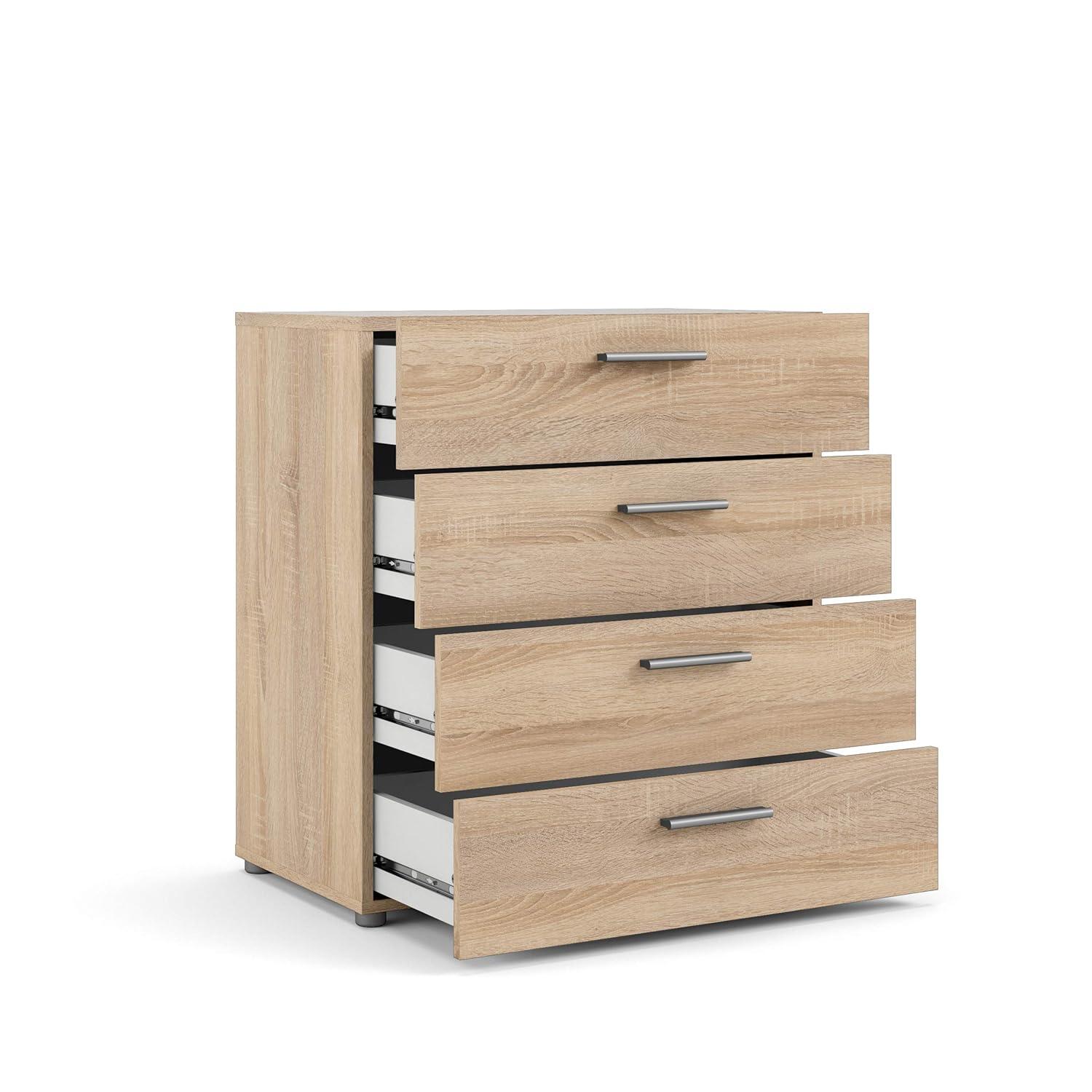 Tvilum Loft 4 Drawer Chest Dresser for Adults, Oak Structure