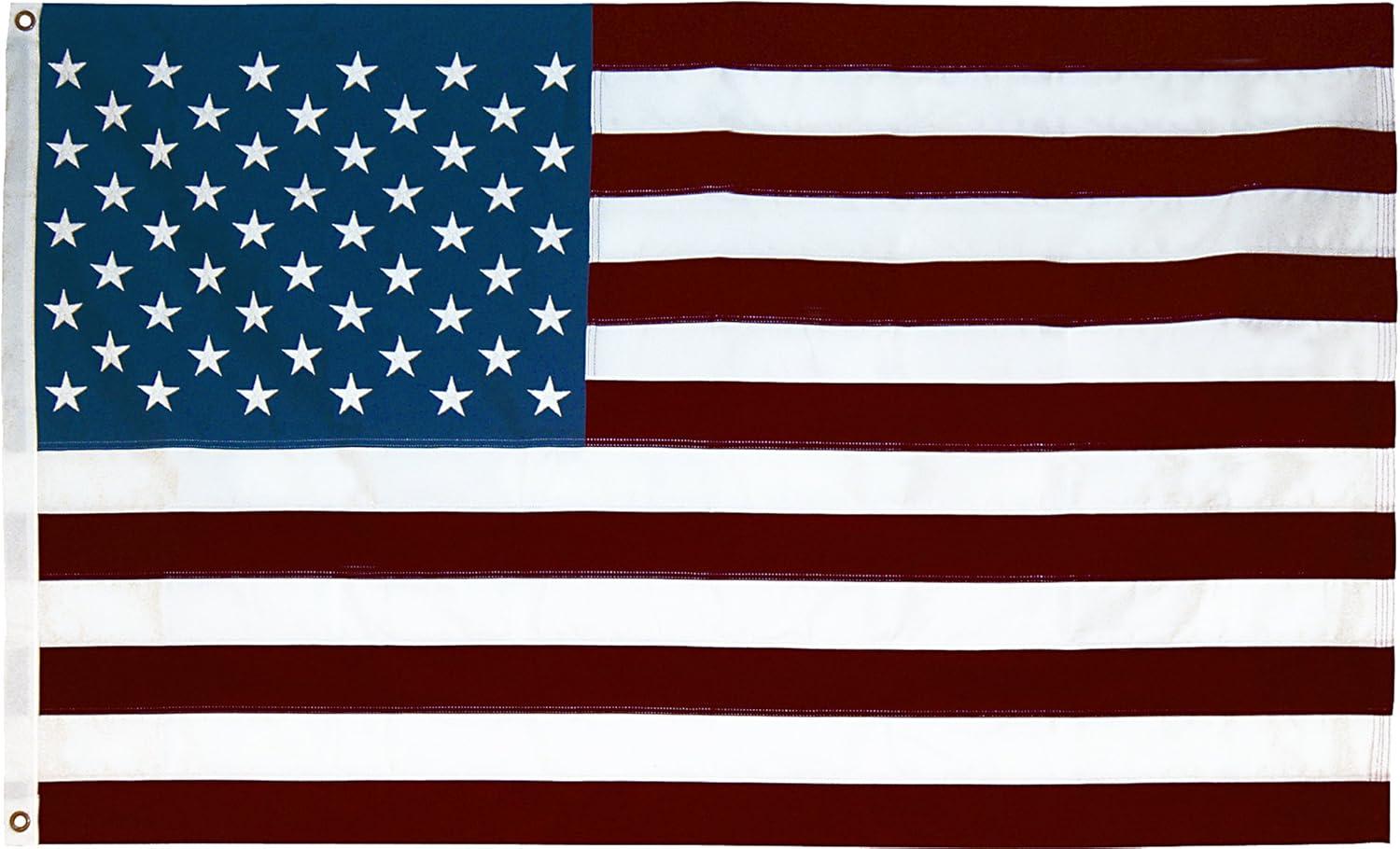 Patriotic 3x5 Polycotton American Flag with Grommets