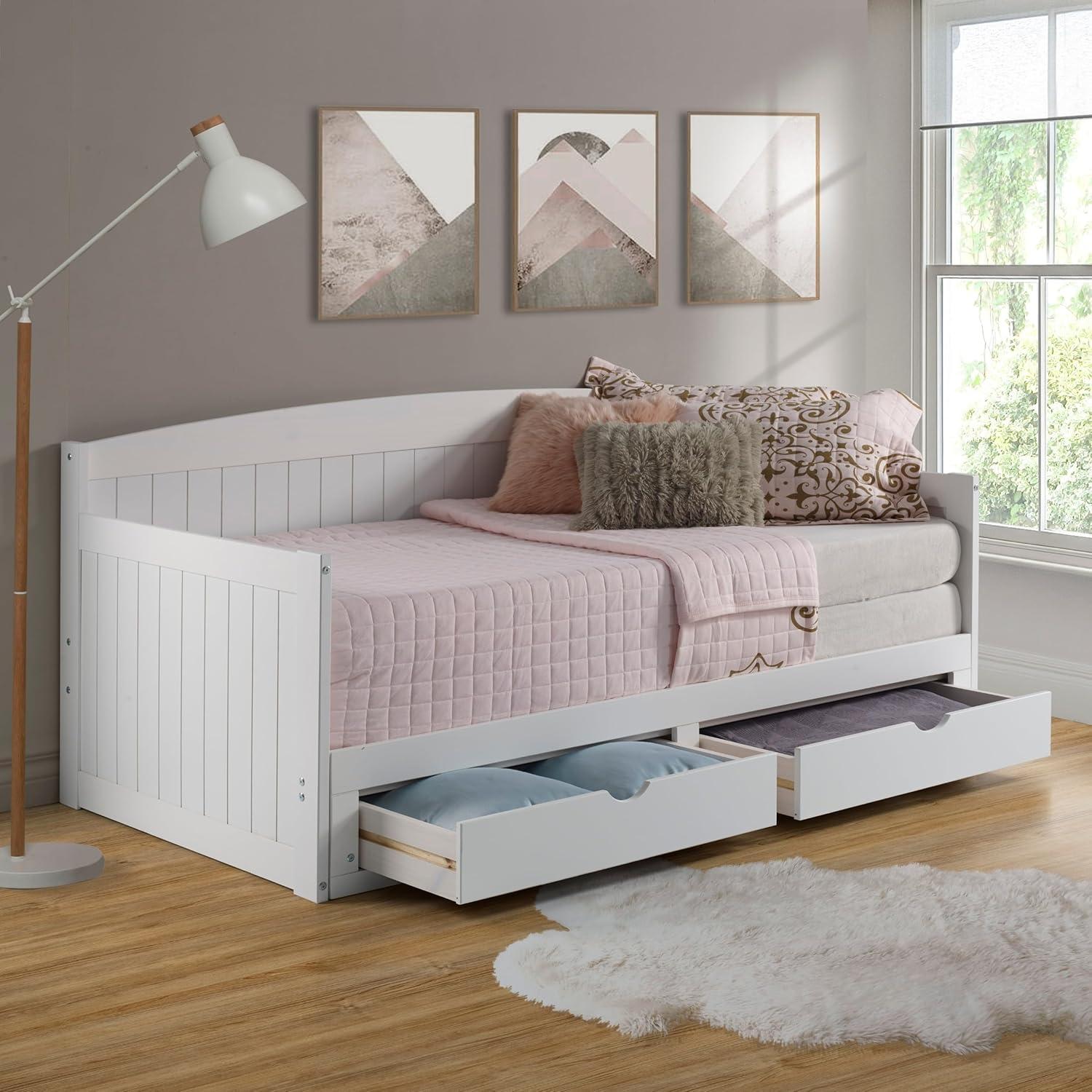 Alaterre Furniture King Harmony Kids' Daybed with Conversion White