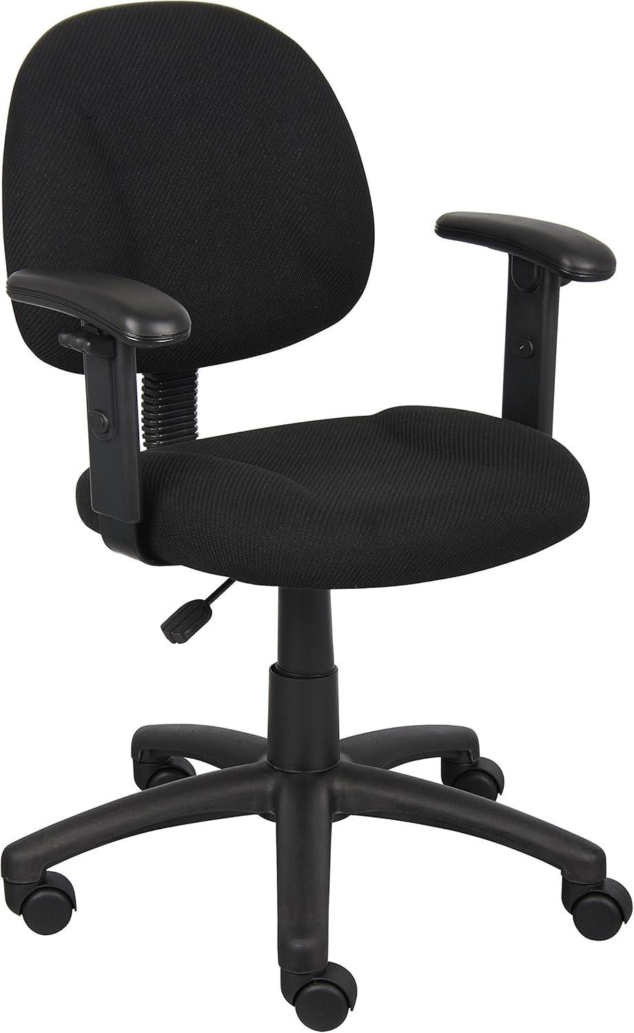 Boss Office Products DX Posture Office Chair with Adjustable Arms in Black