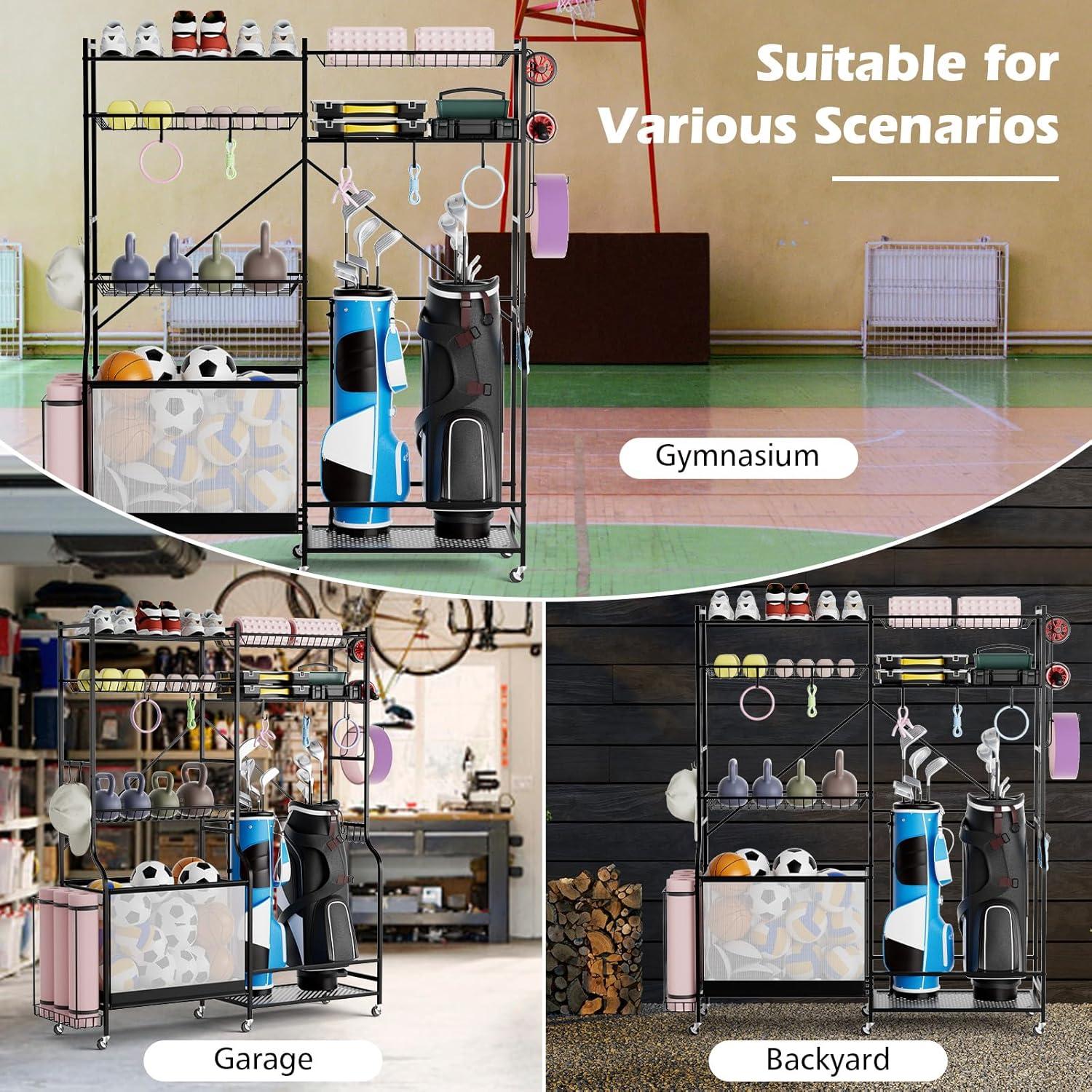 Resenkos Sports Equipment Organizer for Garage