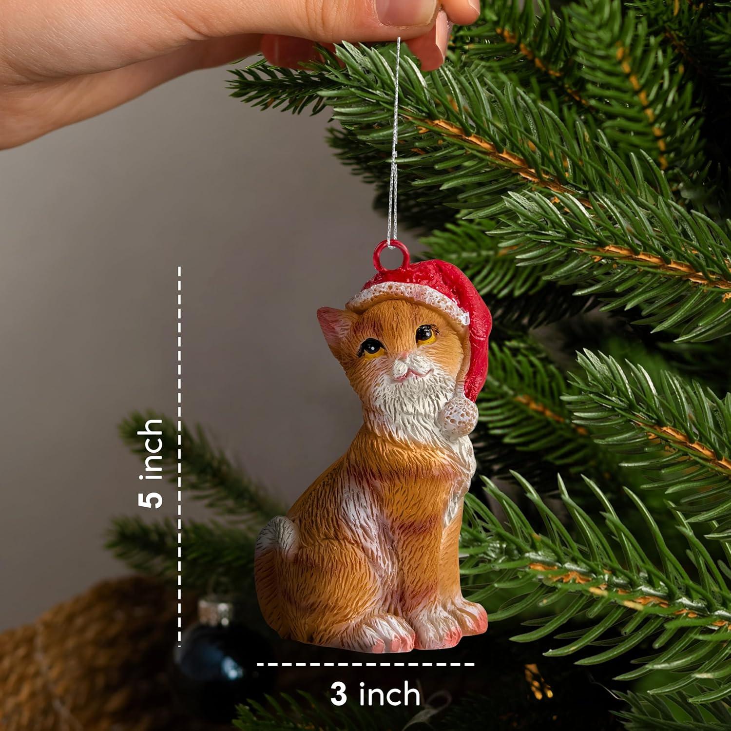 Charlton Home® Santa Cat Ornament