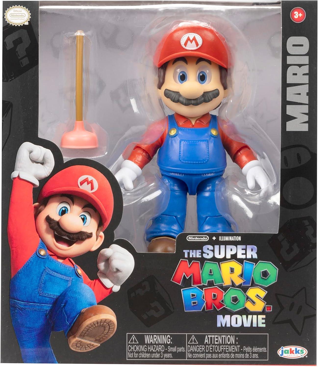 Nintendo The Super Mario Bros. Movie Mario Figure with Plunger Accessory