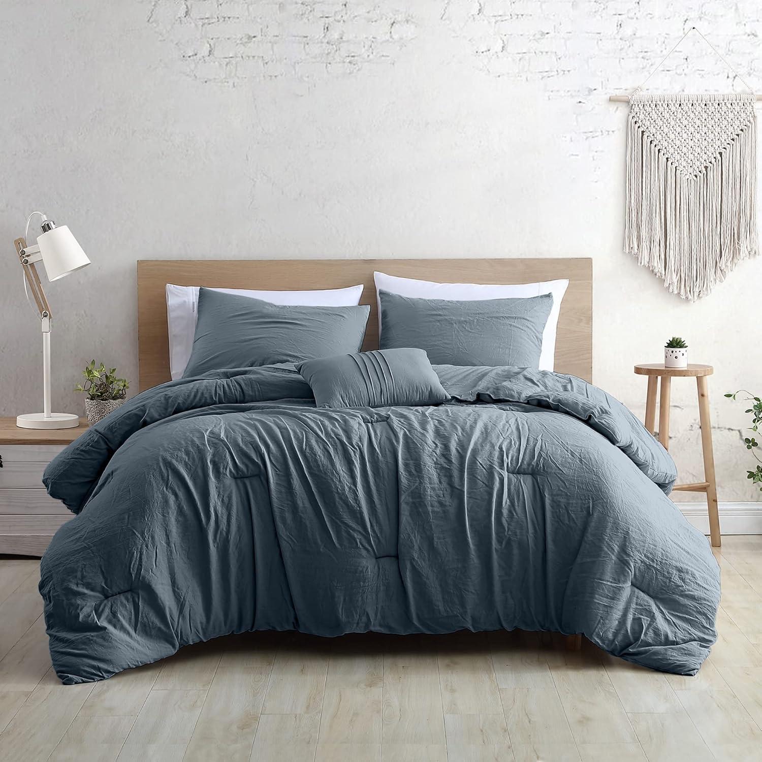 Modern Threads Modern Threads - Beck Comforter Set - Down Alternative Brushed Microfiber - Elegant All Season Bedspread Set - includes Comforter, Shams, & Decorative Pillow
