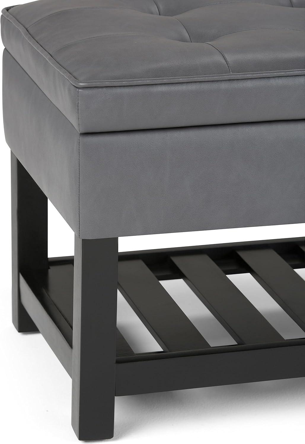 Cosmopolitan Faux Leather Upholstered Storage Bench