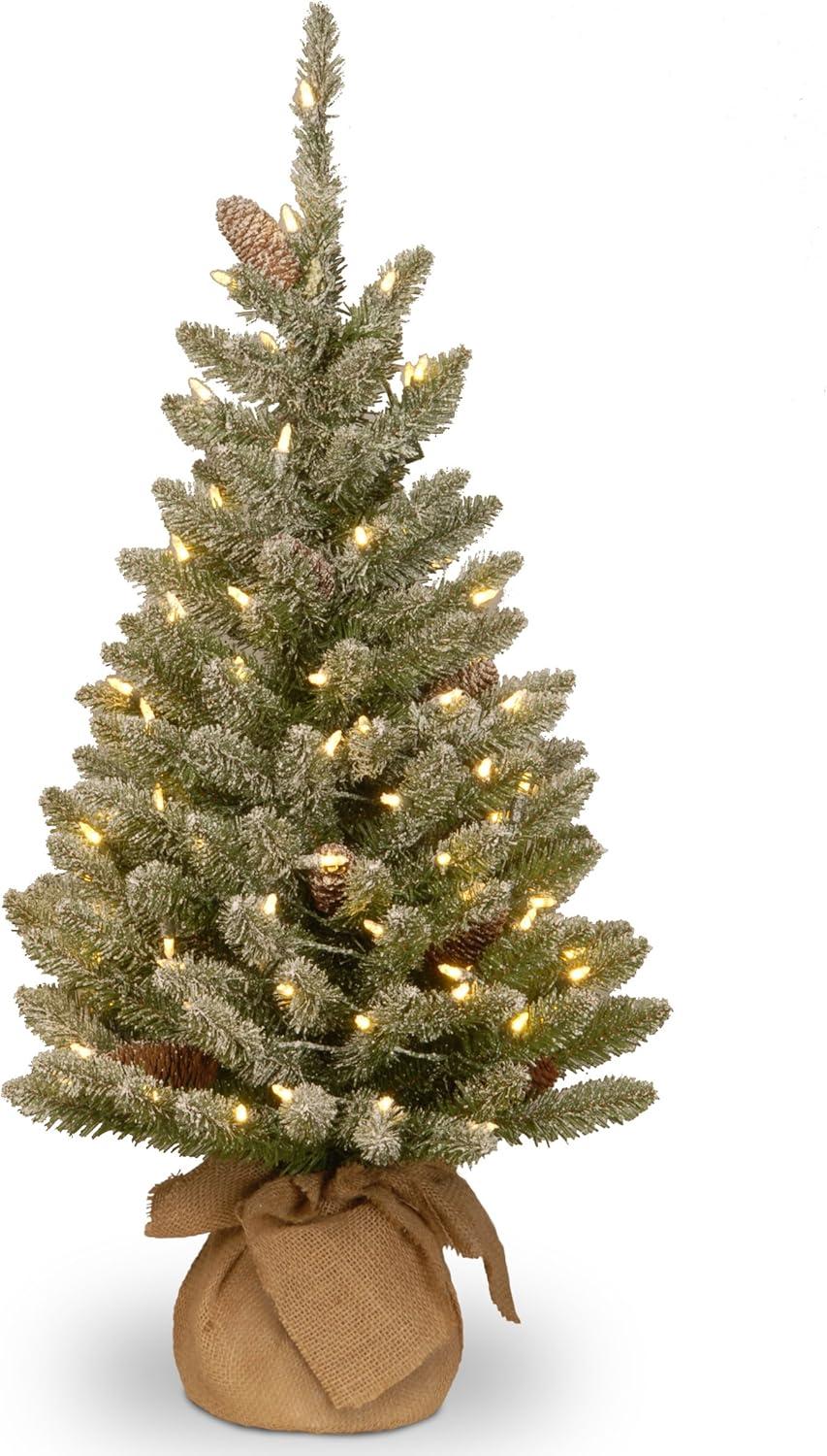 0'' Lighted Artificial Cedar Christmas Tree
