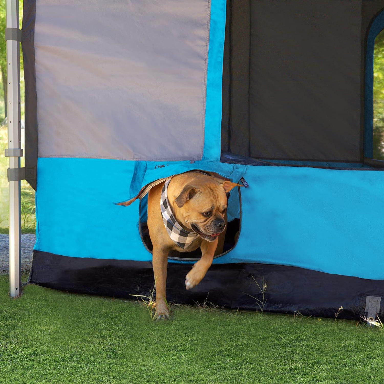 E-Z UP 10' x 10' Gray and Blue Camping Cube Tent