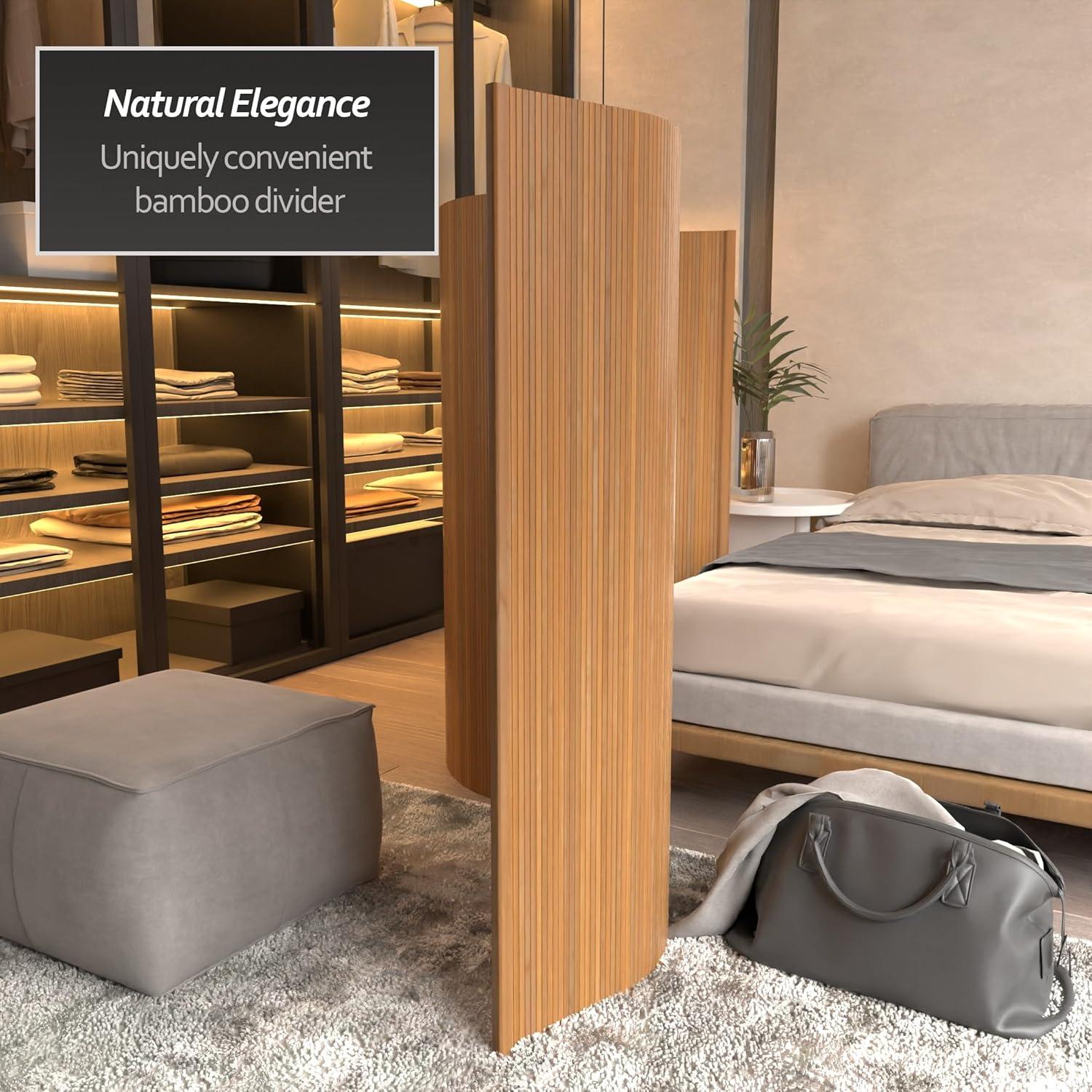 4 ft. Short Bamboo Wave Screen - Natural