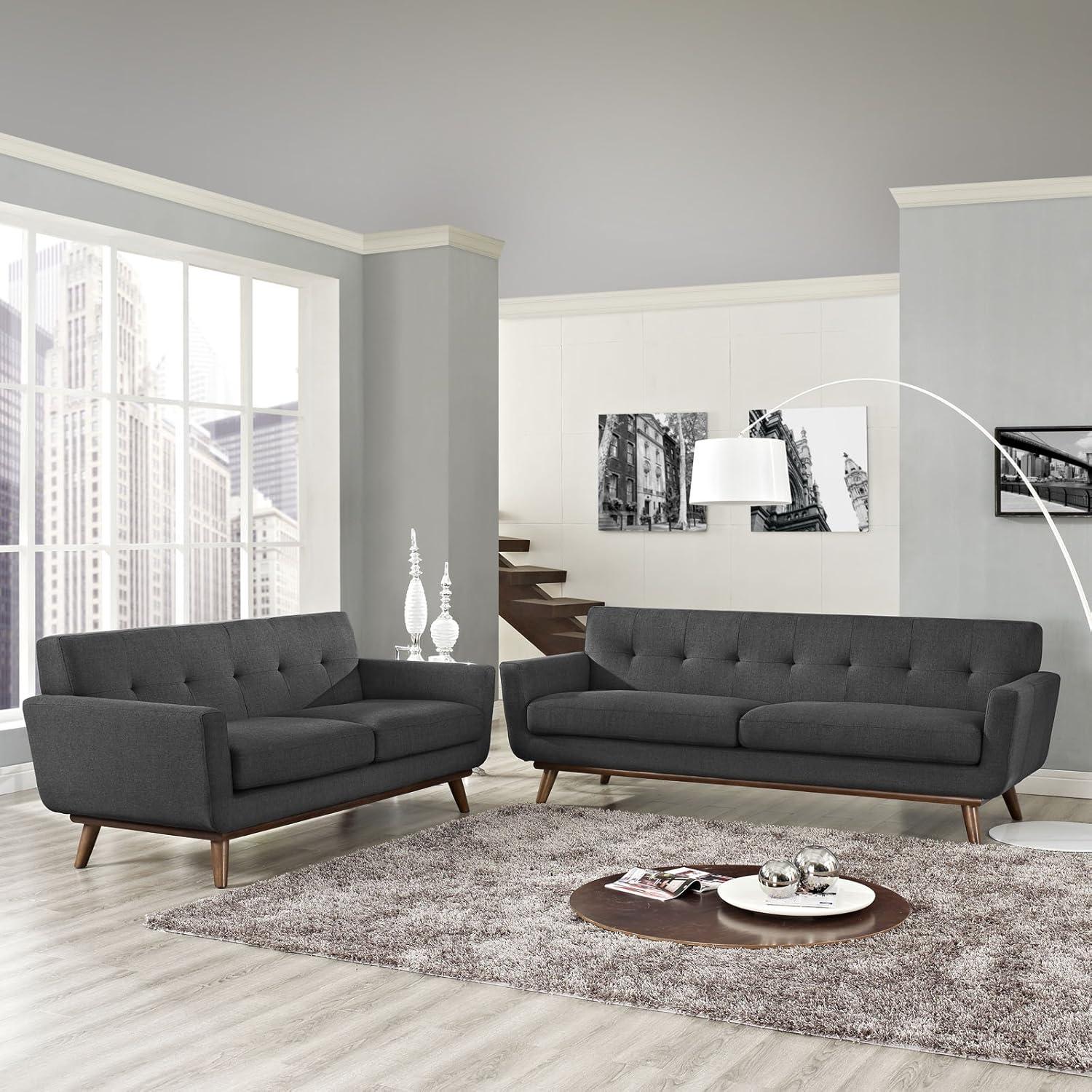 Modway Engage 2-piece Tufted Armchair and Sofa Set