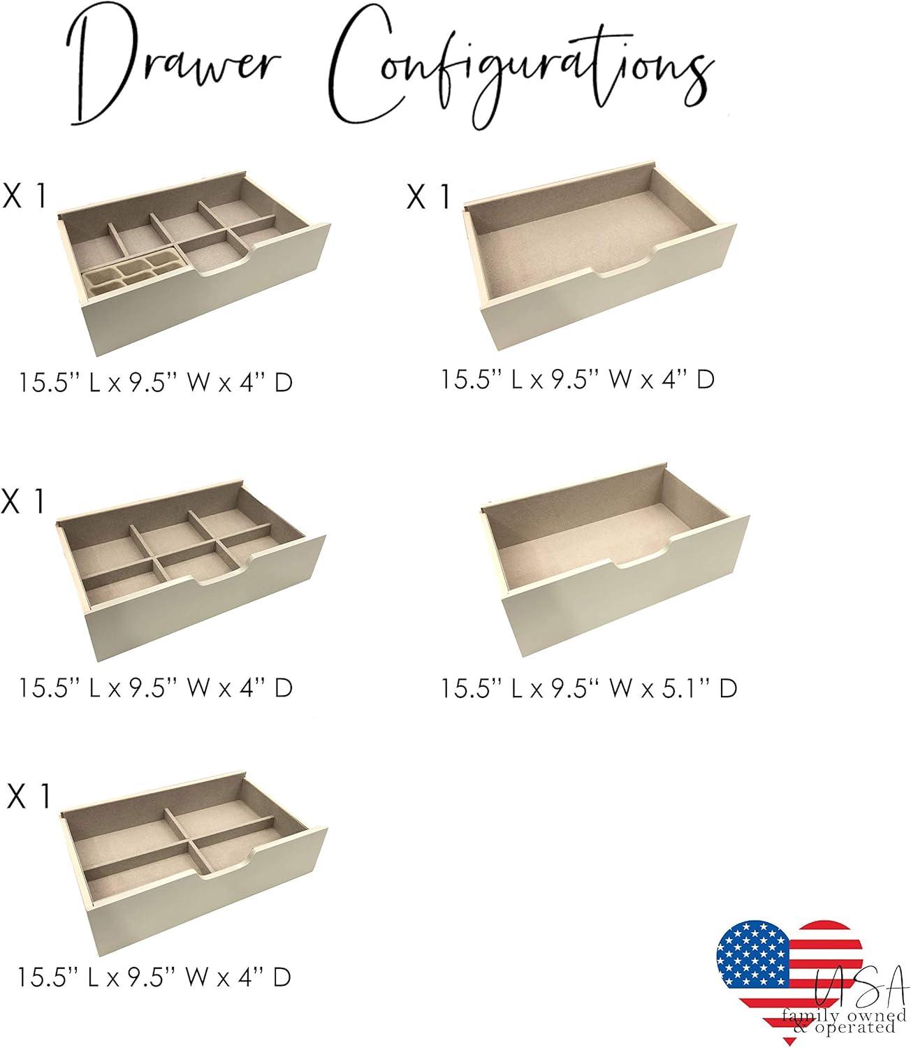 Hives & Honey Meadow Standing Jewelry Armoire Cabinet, Jewelry Storage Organizer with Top Flip Mirror, 2 Doors, 7 Drawers, Jewelry Chest, Jewelry Box for Necklace, Earring, Bracelet, Taupe