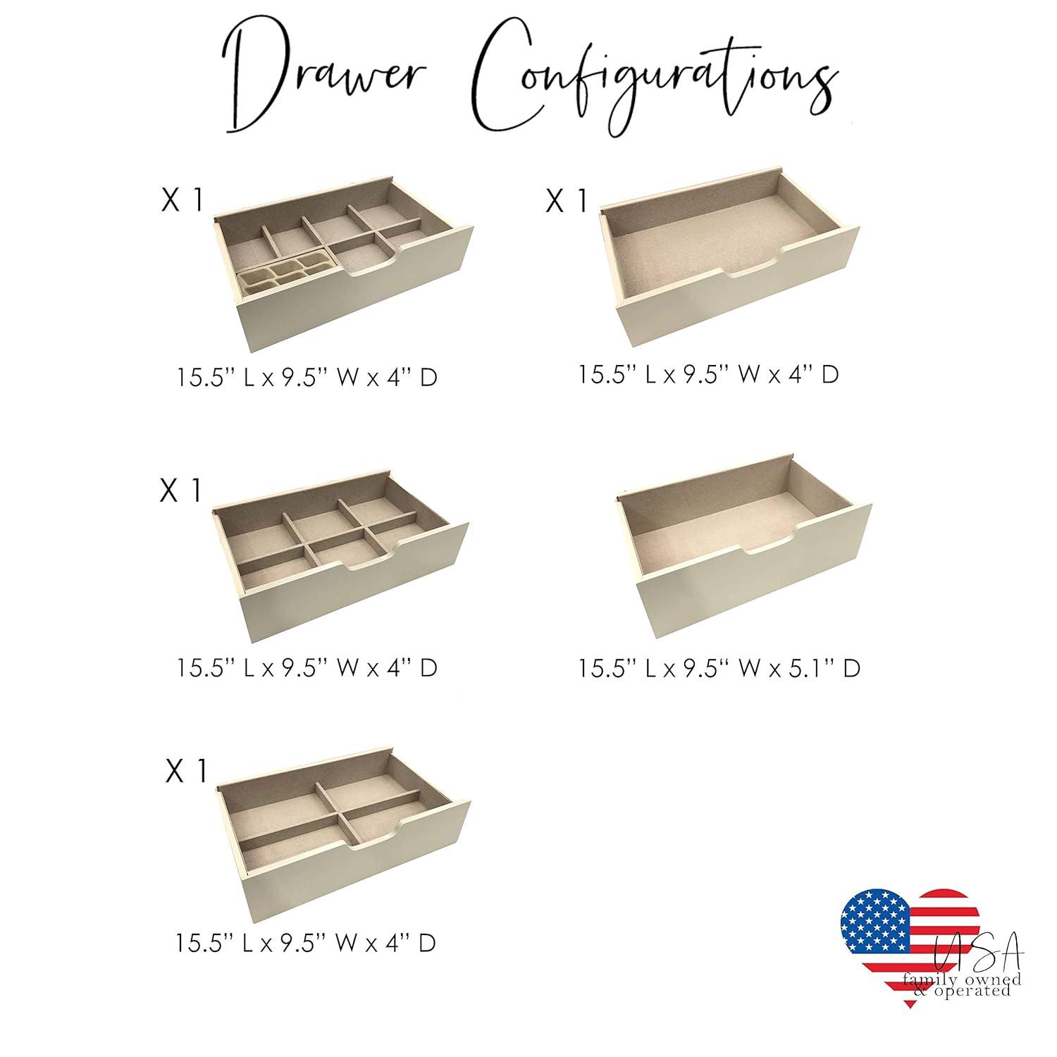 Hives & Honey Meadow Standing Jewelry Armoire Cabinet, Jewelry Storage Organizer with Top Flip Mirror, 2 Doors, 7 Drawers, Jewelry Chest, Jewelry Box for Necklace, Earring, Bracelet, Taupe