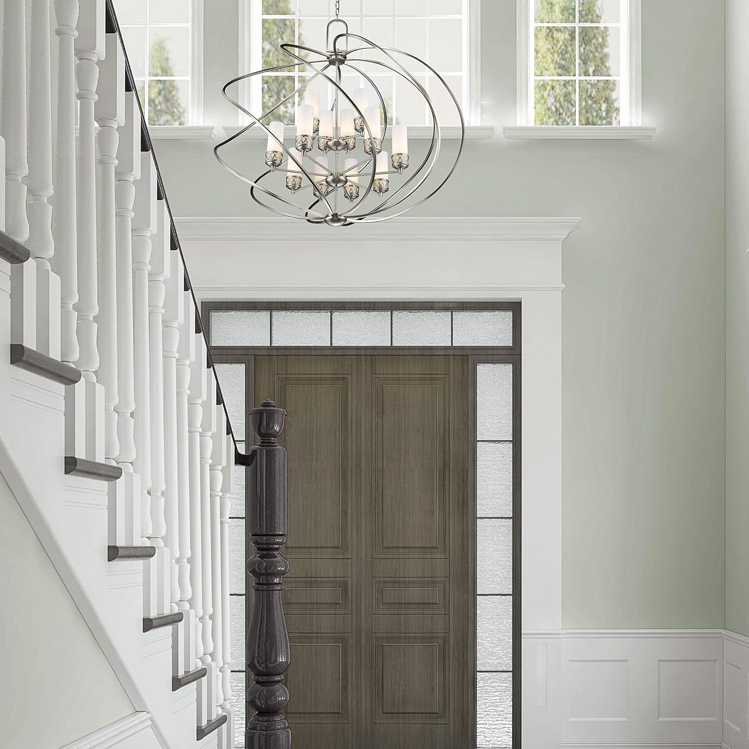 Livex Lighting Westfield Foyer Chandelier in Brushed Nickel