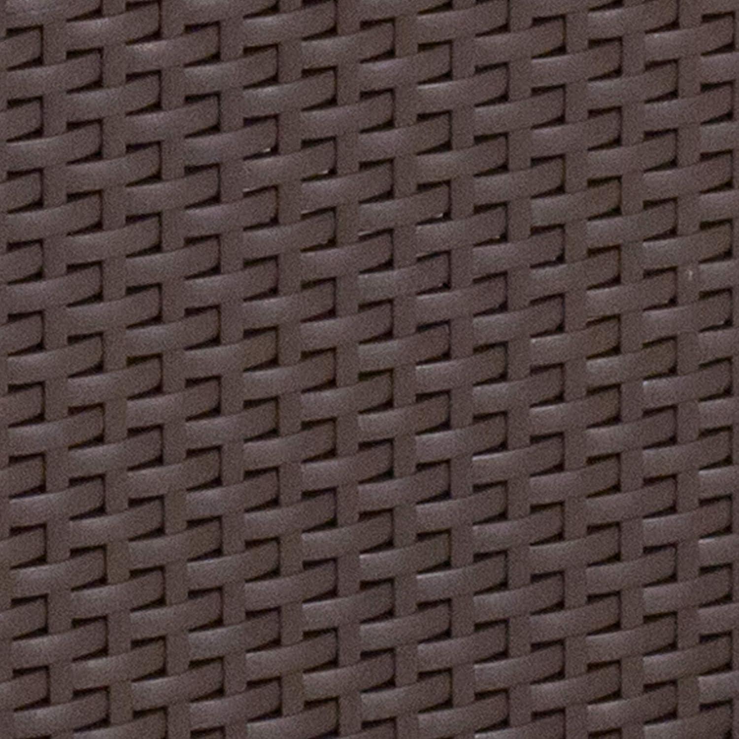 Merrick Lane 4 Piece Dark Gray Faux Rattan Patio Furniture Set with 2 Chairs and Sofa with Removable Light Gray Cushions and Table