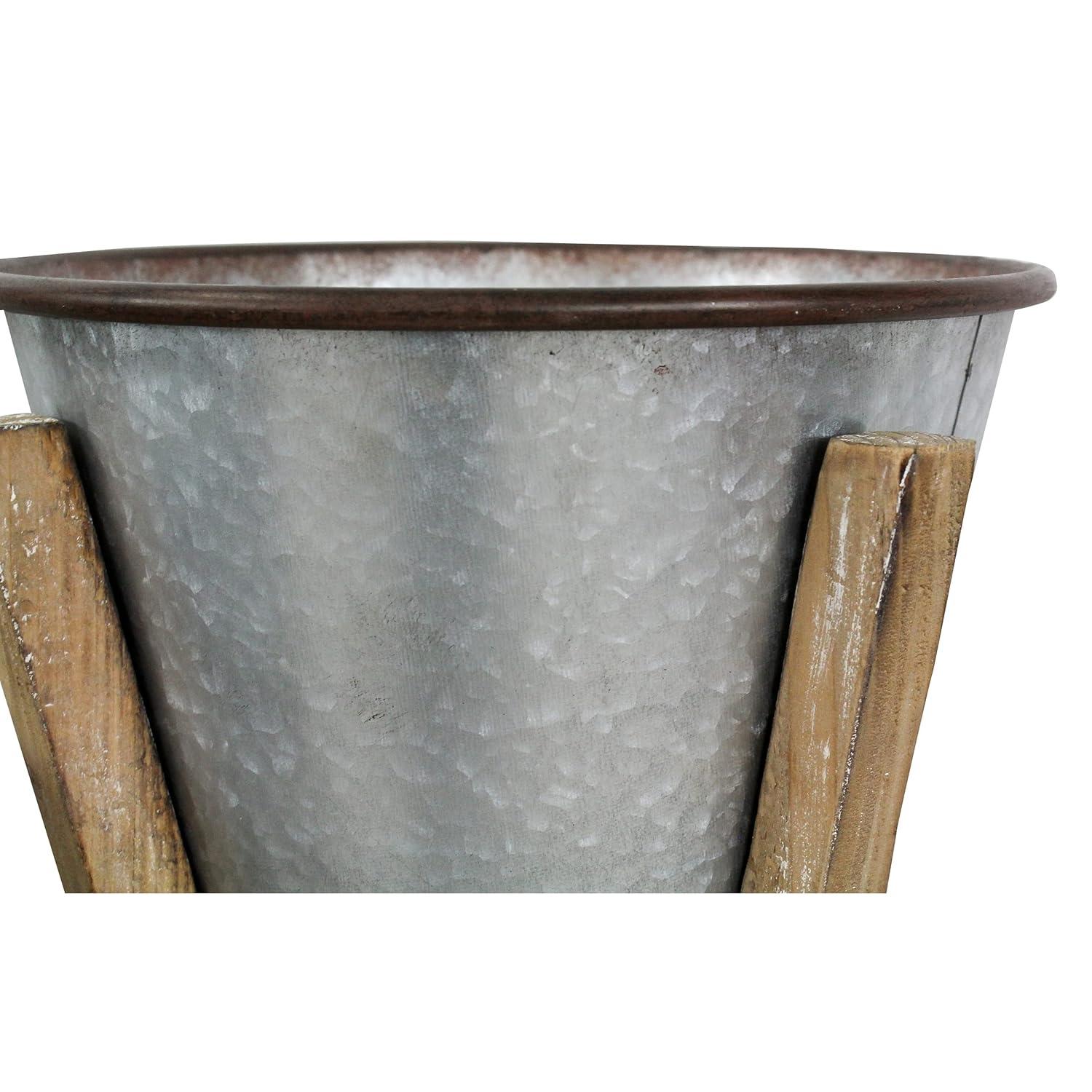 Aberdeen Modern Metal Indoor Farmhouse Pot Planter Set