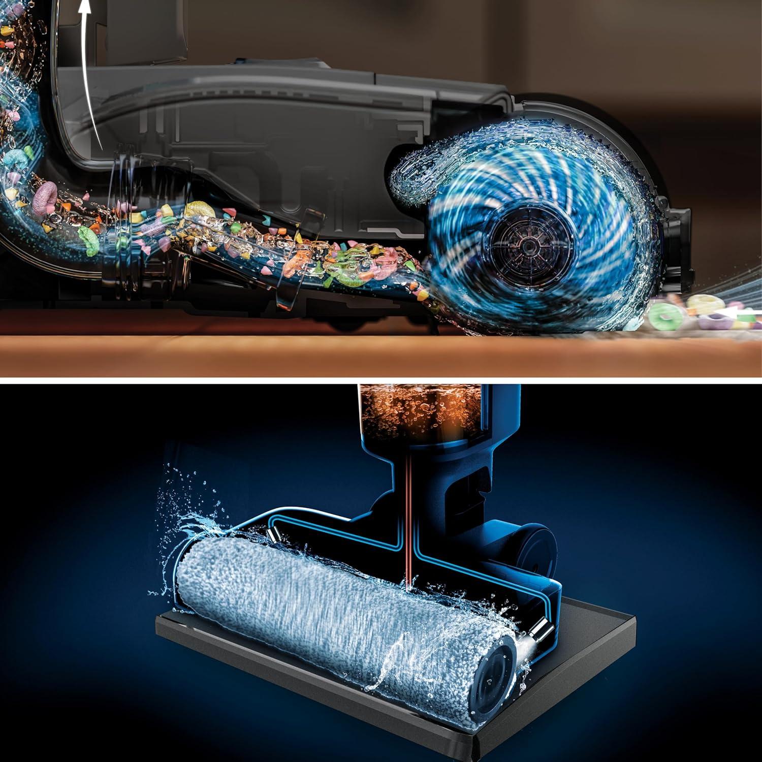 Shark HydroVac MessMaster Wet Dry Corded Vacuum Cleaner, 3-in-1 Multi-Surface Vacuum Mop & Self-Cleaning System, Lightweight, Powerful Suction, for Hard Floors & Area Rugs, Navy